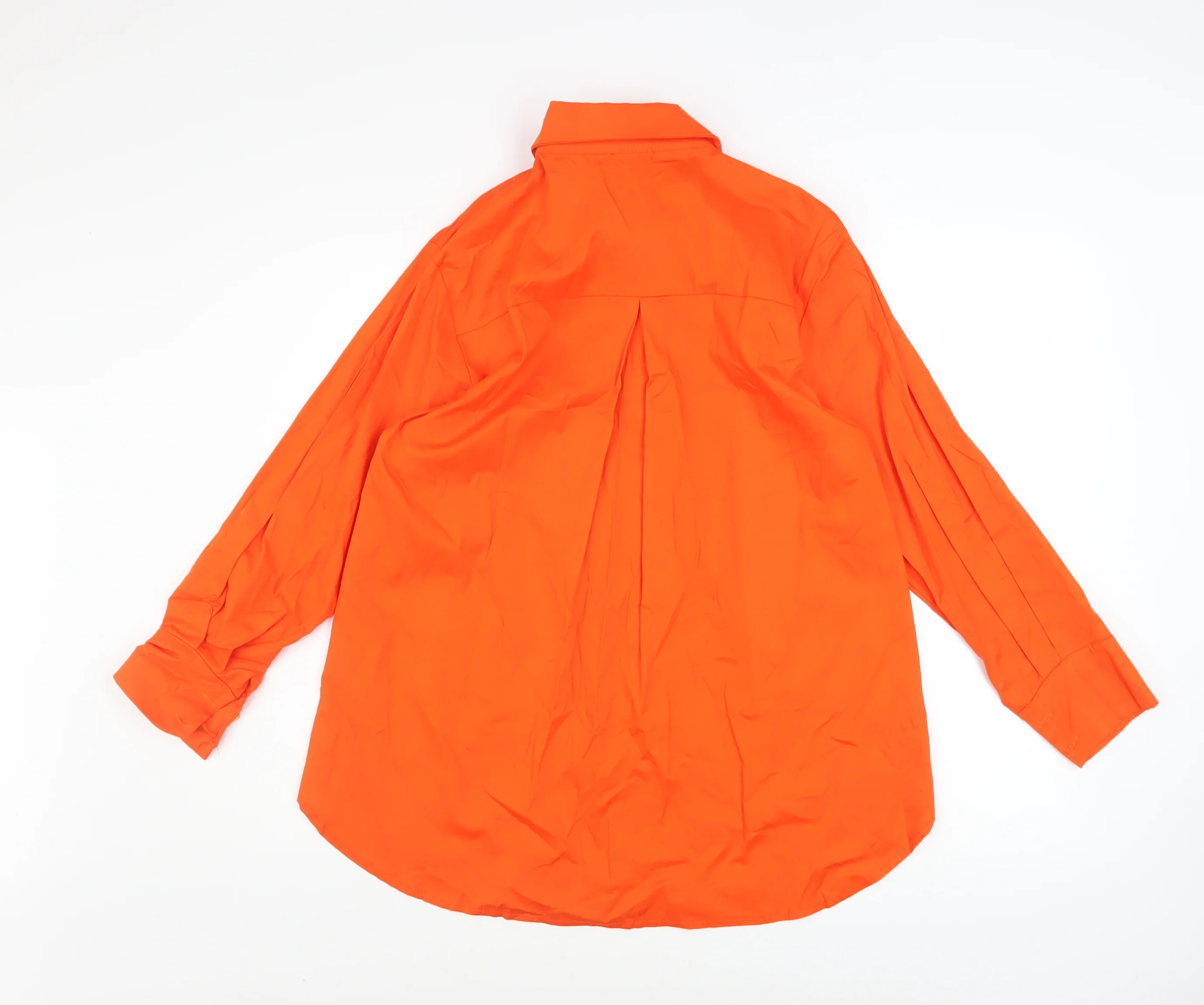 I Saw It First Women’s Orange Long Sleeve Button-Up Cotton Shirt Size 8 - Image 3