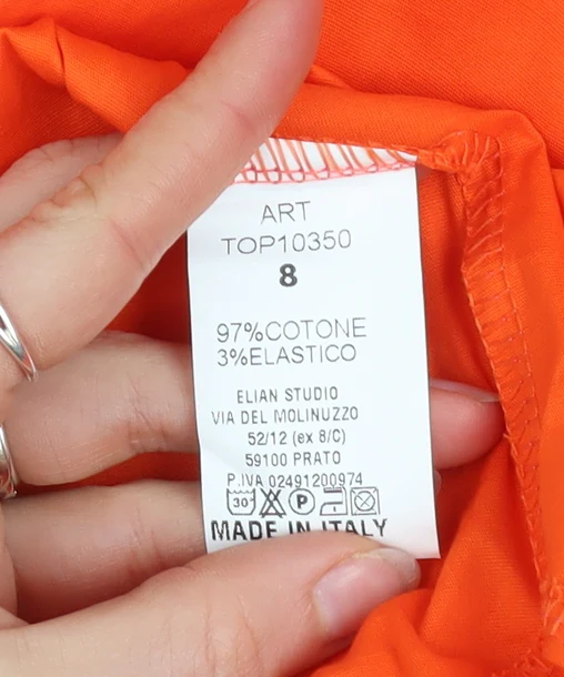 I Saw It First Women’s Orange Long Sleeve Button-Up Cotton Shirt Size 8 - Image 5