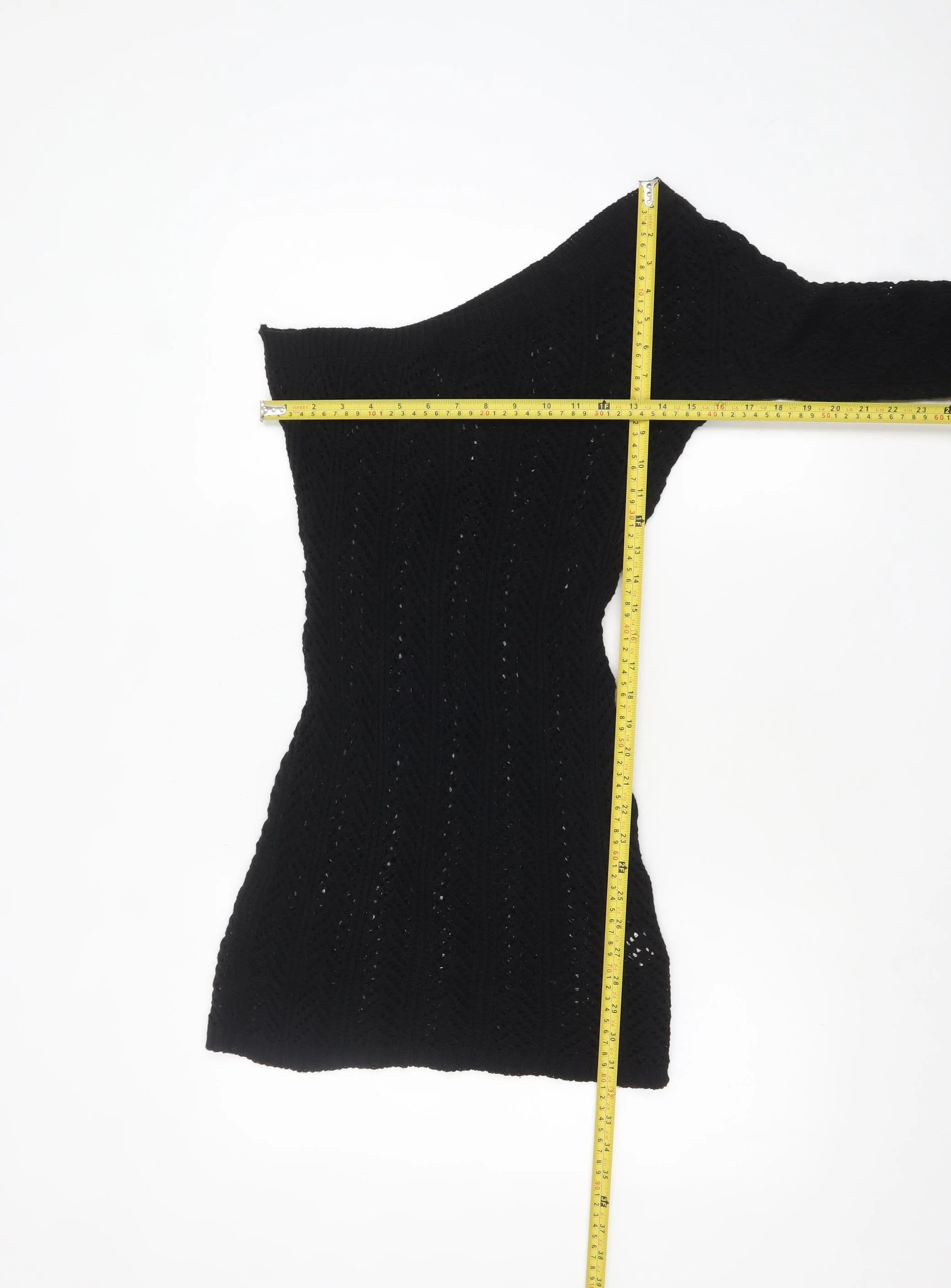 I Saw It First Women's Black One Shoulder Bodycon Knit Dress Size 6 - Image 2