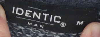 Identic Men Grey Chunky-Knit Henley Jumper M High Neck Casual - Image 4