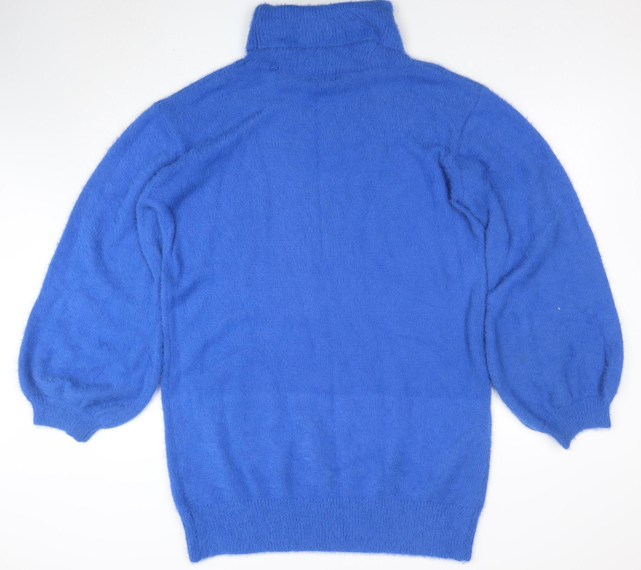 In The Style Women’s Blue Roll Neck Knit Jumper Dress Size 14 - Image 3