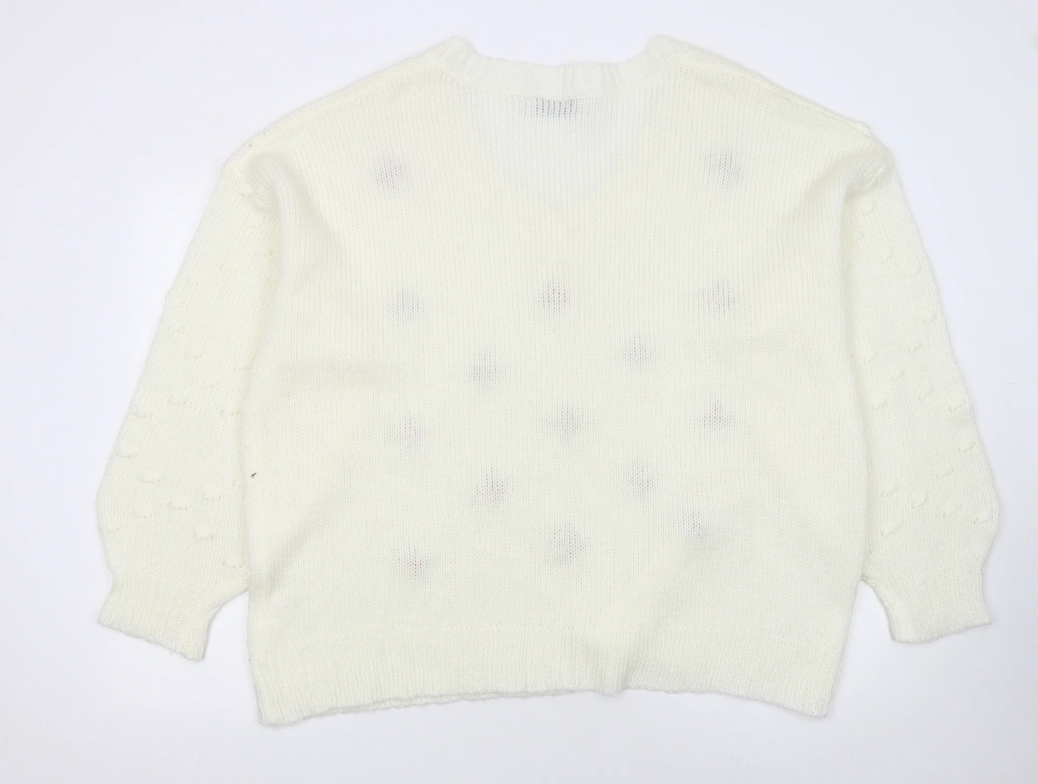 In The Style Women’s Ivory Floral Embroidered Knit Jumper UK 20 - Image 3