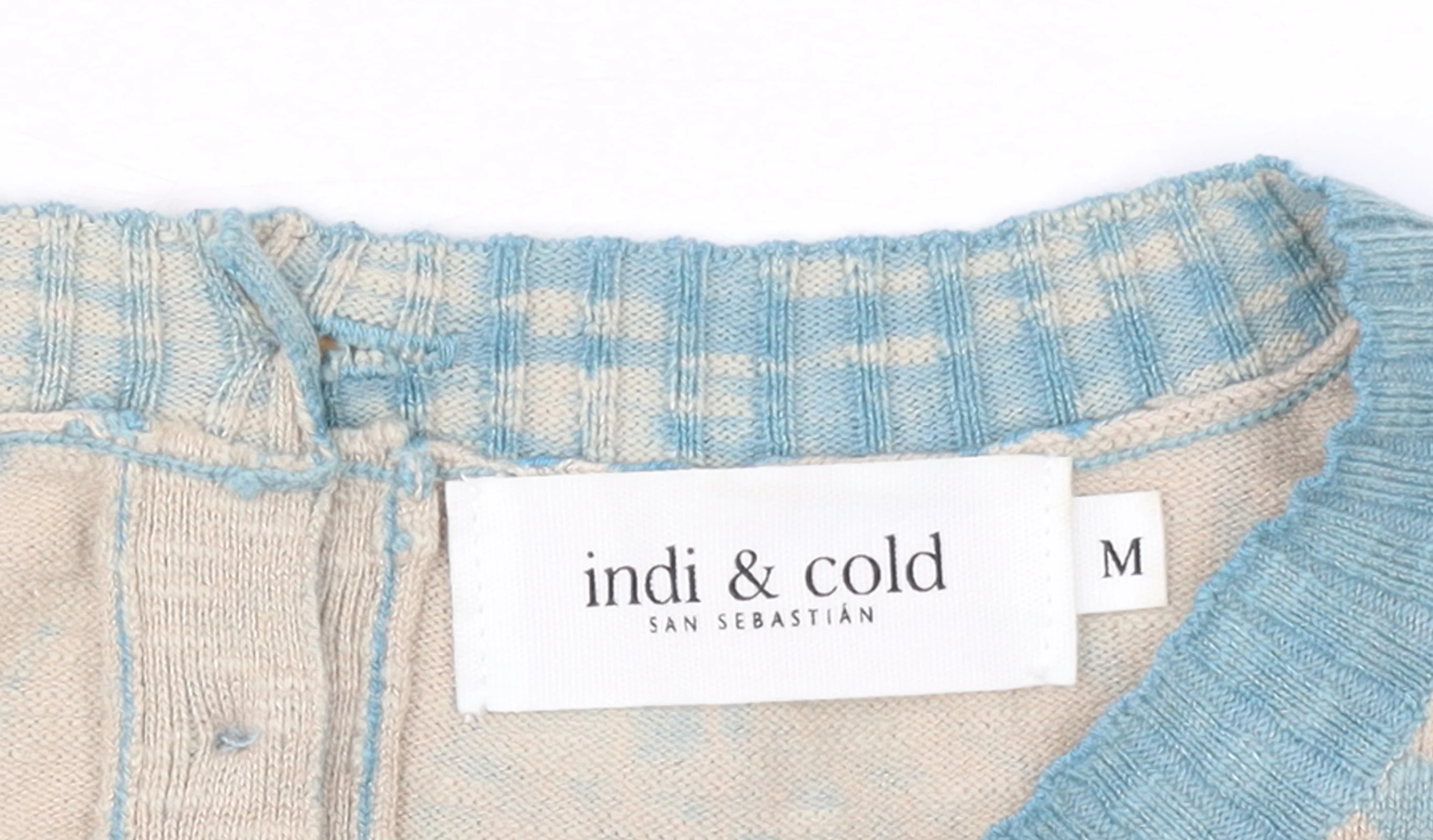 Indi & Cold Women's Blue Floral Lightweight Pullover Jumper Size M - Image 4