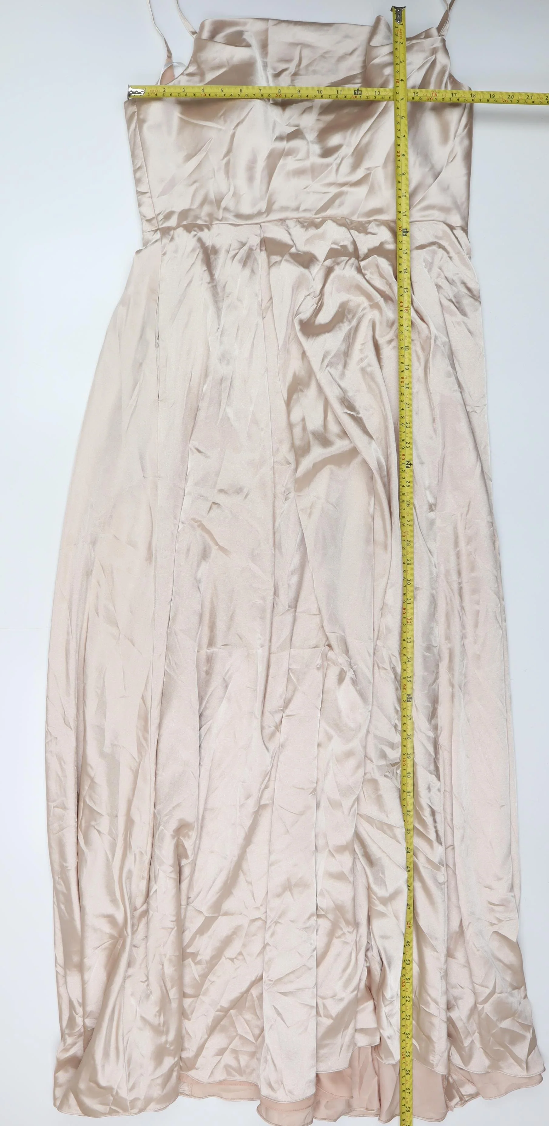 Infinite by Forever Unique Women Beige Size 16 Long Satin Maxi Dress - Image 2
