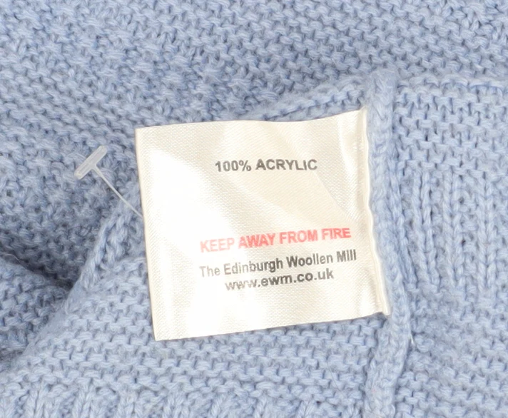 ISLE Collection Women’s Blue Roll Neck Knit Jumper Size M - Image 5