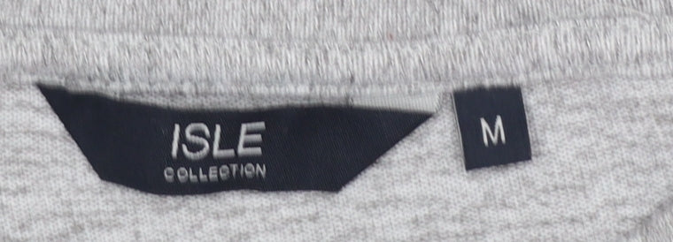 Isle Collection Women's Grey Floral Pullover Jumper M Regular Fit - Image 4