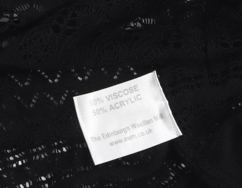 Isle Essentials Women's Black Open-Knit Cardigan Size S 10-12 - Image 4