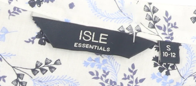 ISLE Essentials Women's Navy Blue Scoop Neck Pullover Jumper Size 10-12 - Image 4