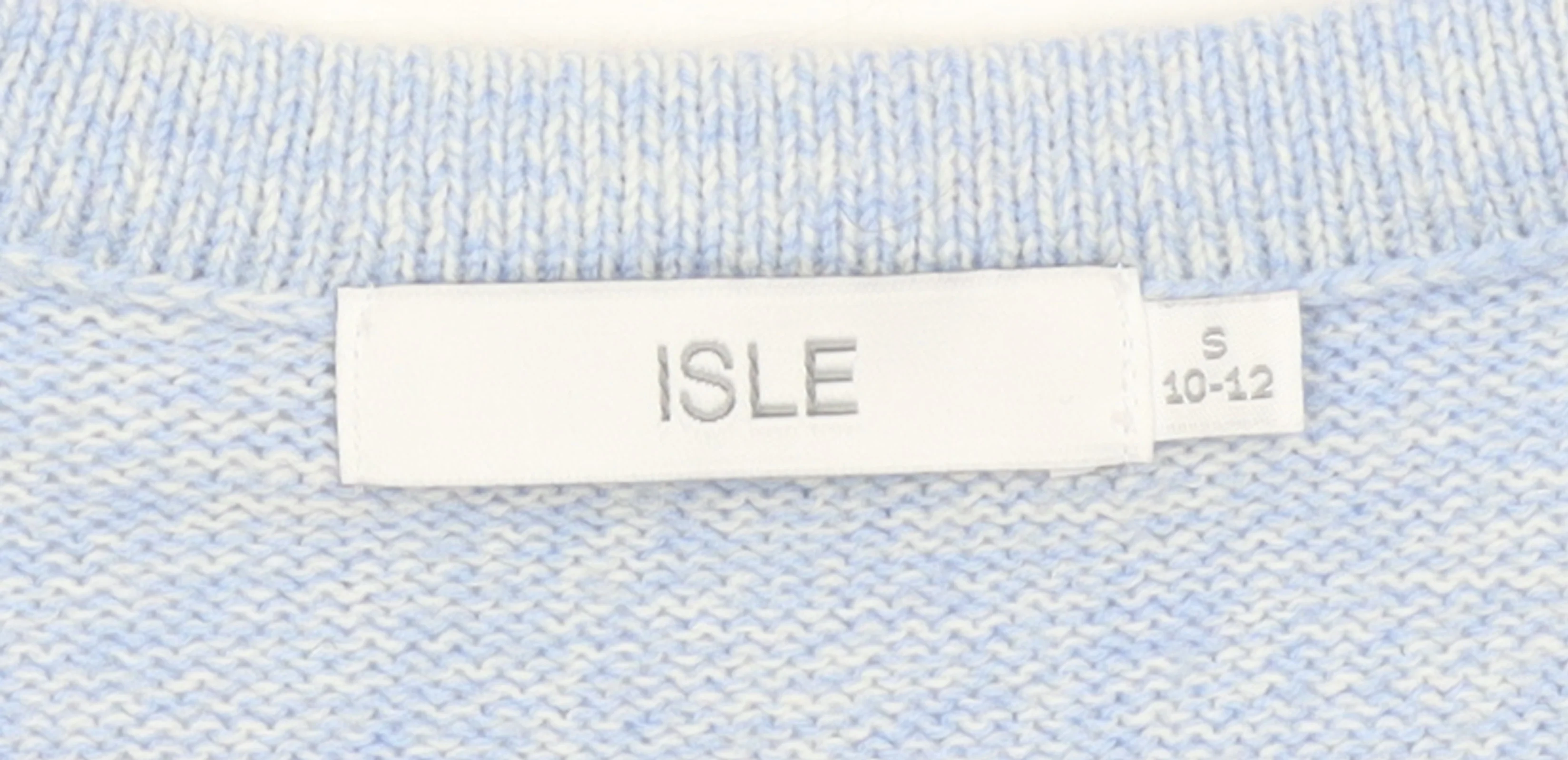 Isle Women Blue Cardigan Size 10-12 Acrylic Knit V-Neck - Image 4