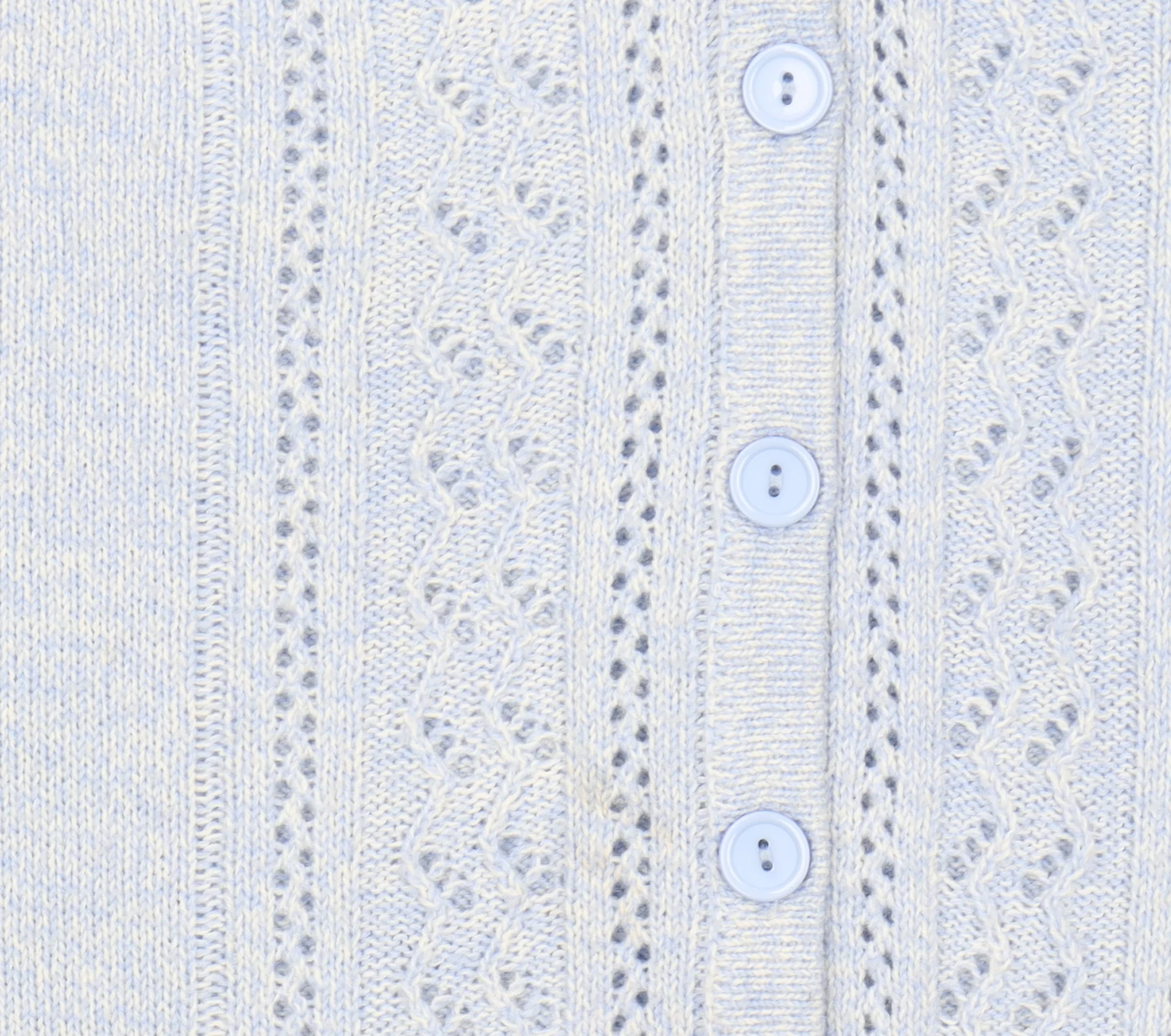 Isle Women Blue Cardigan Size 10-12 Acrylic Knit V-Neck - Image 6