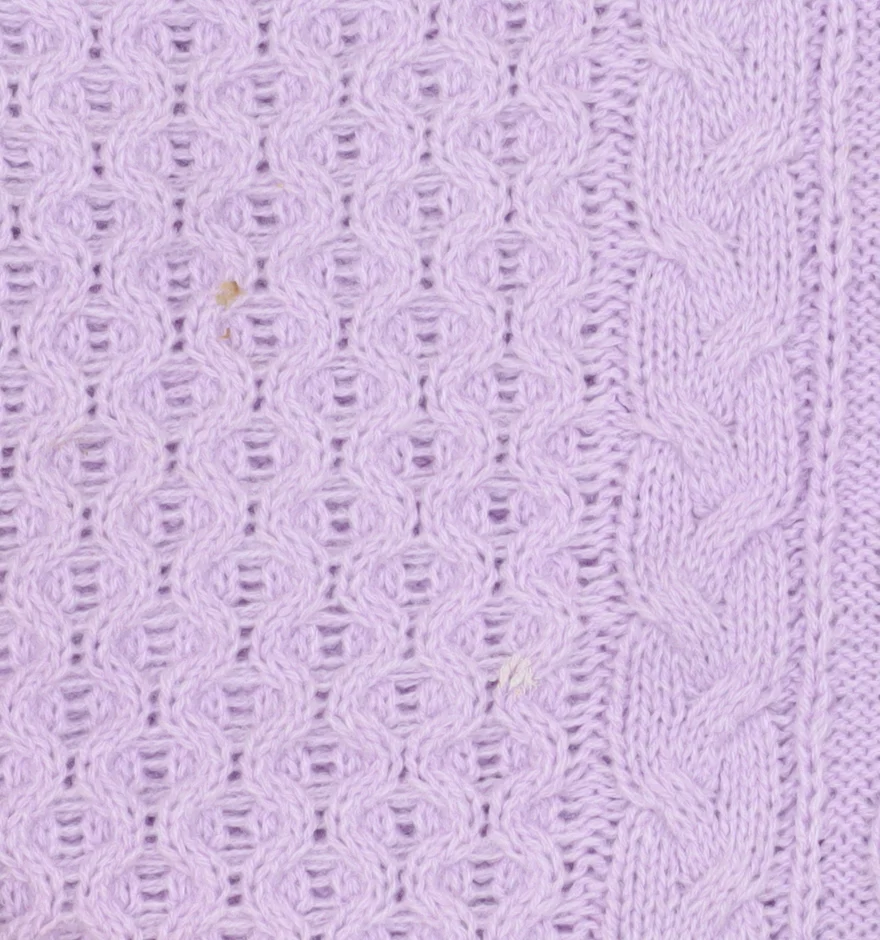 Isle Women's Purple Cable Knit Acrylic Jumper Size S 10-12 - Image 6
