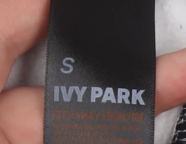 Ivy Park Women's White Black Blue Colourblock Mock Neck Sweatshirt Size S - Image 5