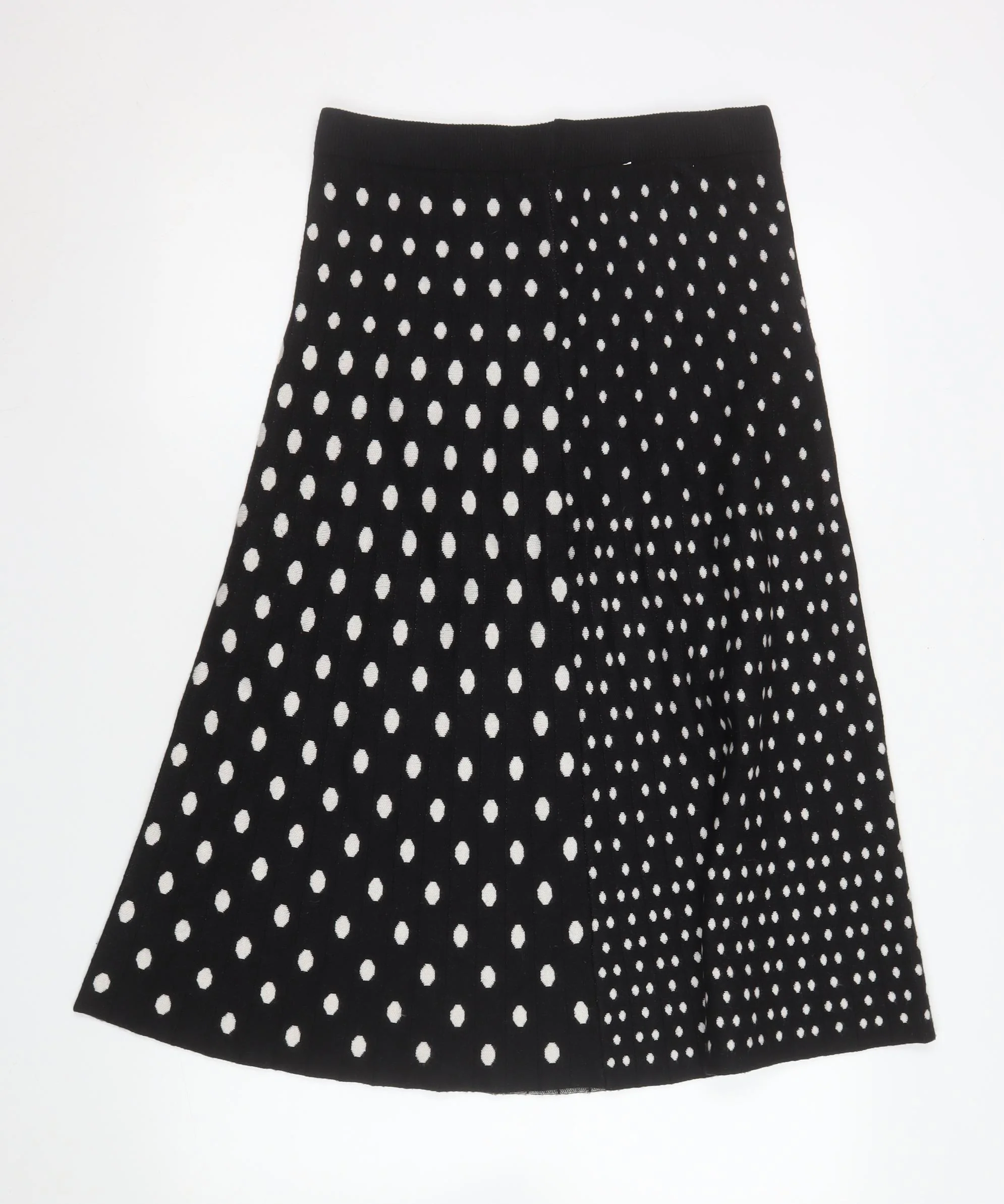 Izabel London Women Black White Polka Dot A-Line Skirt Size 14 XL - Image 3