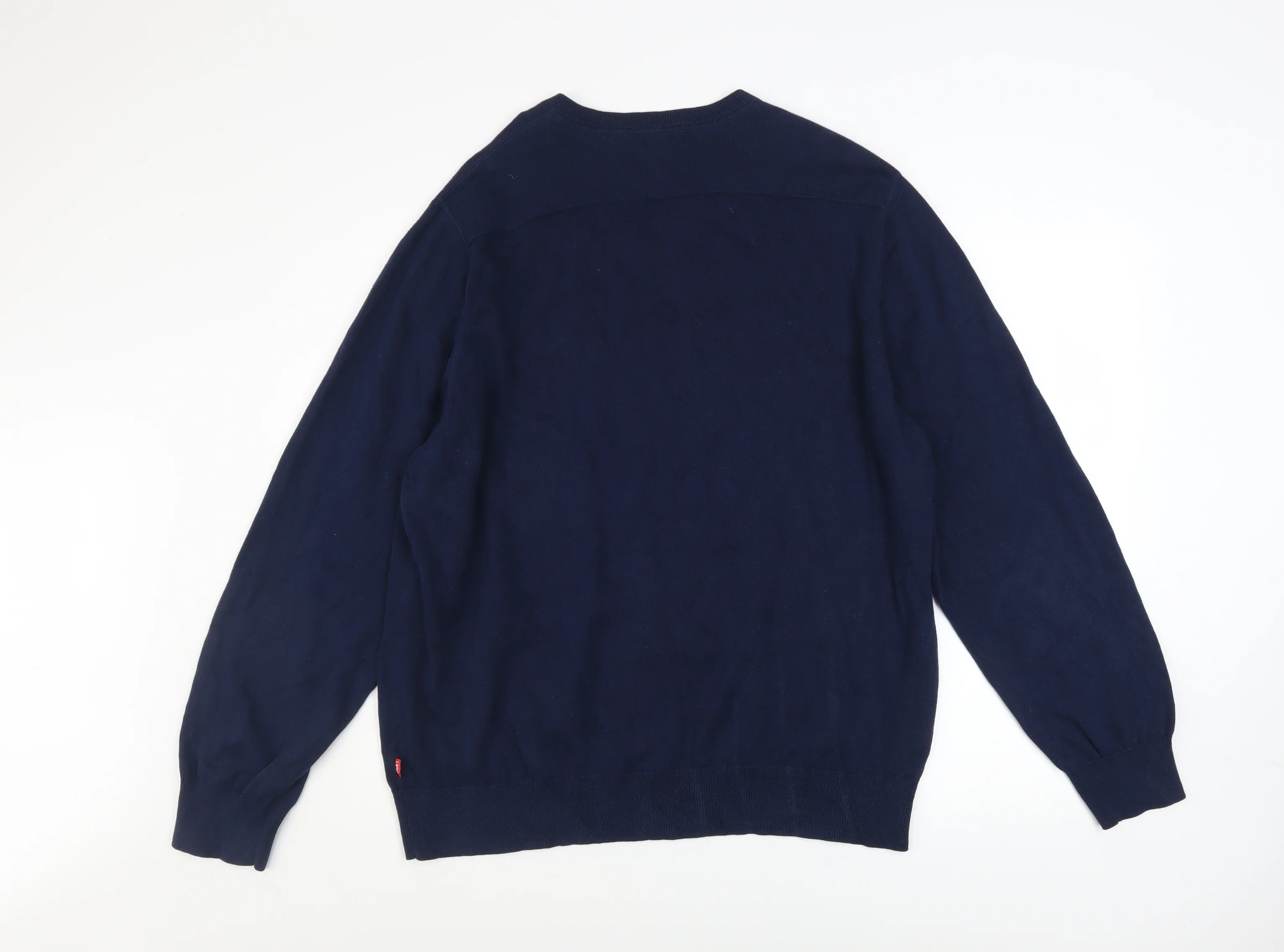 IZOD Men's Blue XL V-Neck Cotton Pullover Jumper - Image 3