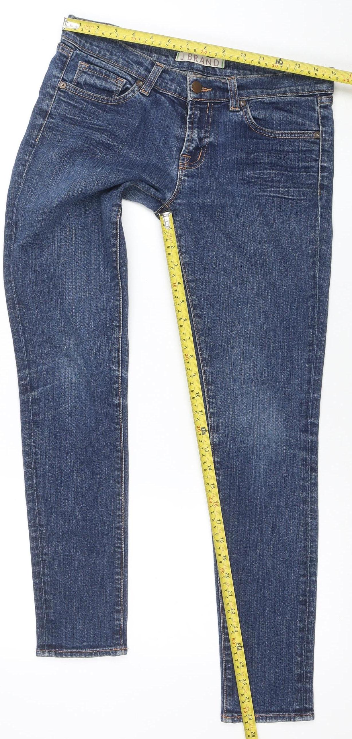J Brand Women's Blue Mid Rise Skinny Stretch Jeans Size 27 - Image 2