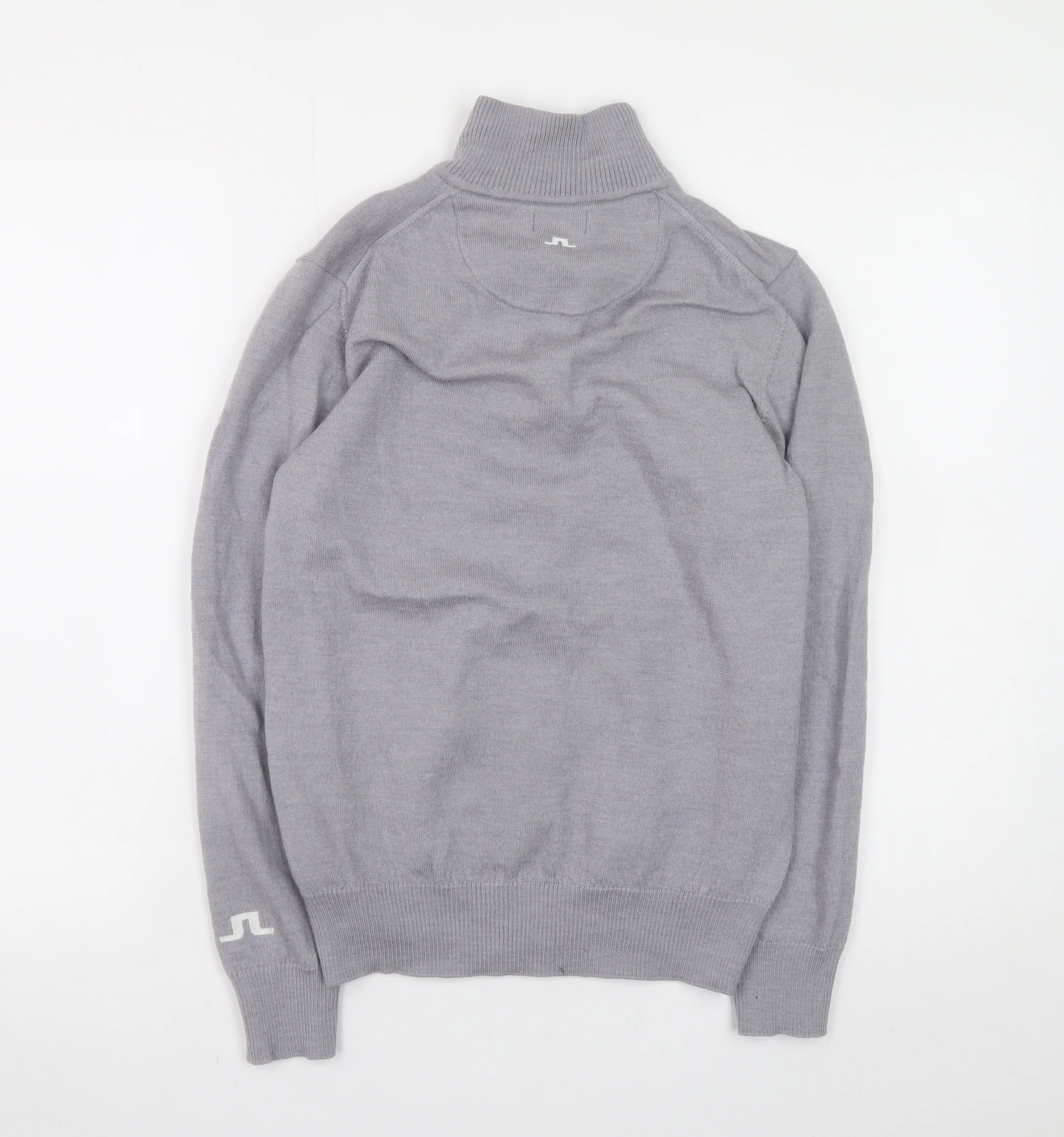 J.Lindeberg Boys Grey 1/2 Zip Merino Wool Pullover Sweater L - Image 3