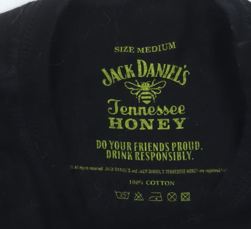 Jack Daniel's Women's Black Medium Short Sleeve Cotton T-Shirt - Image 4
