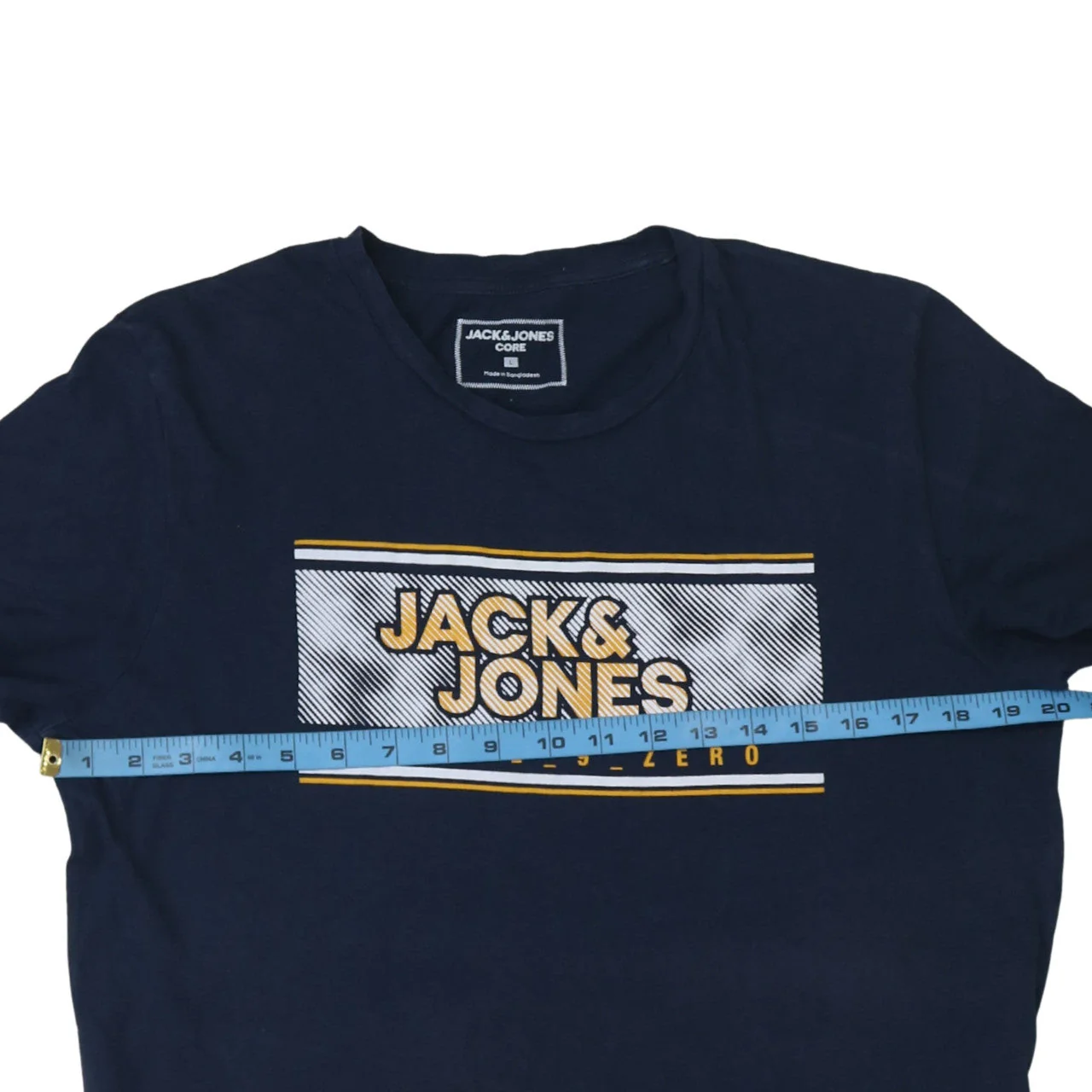 Jack & Jones Men’s Blue Graphic Print Crew Neck T-Shirt L - Image 2