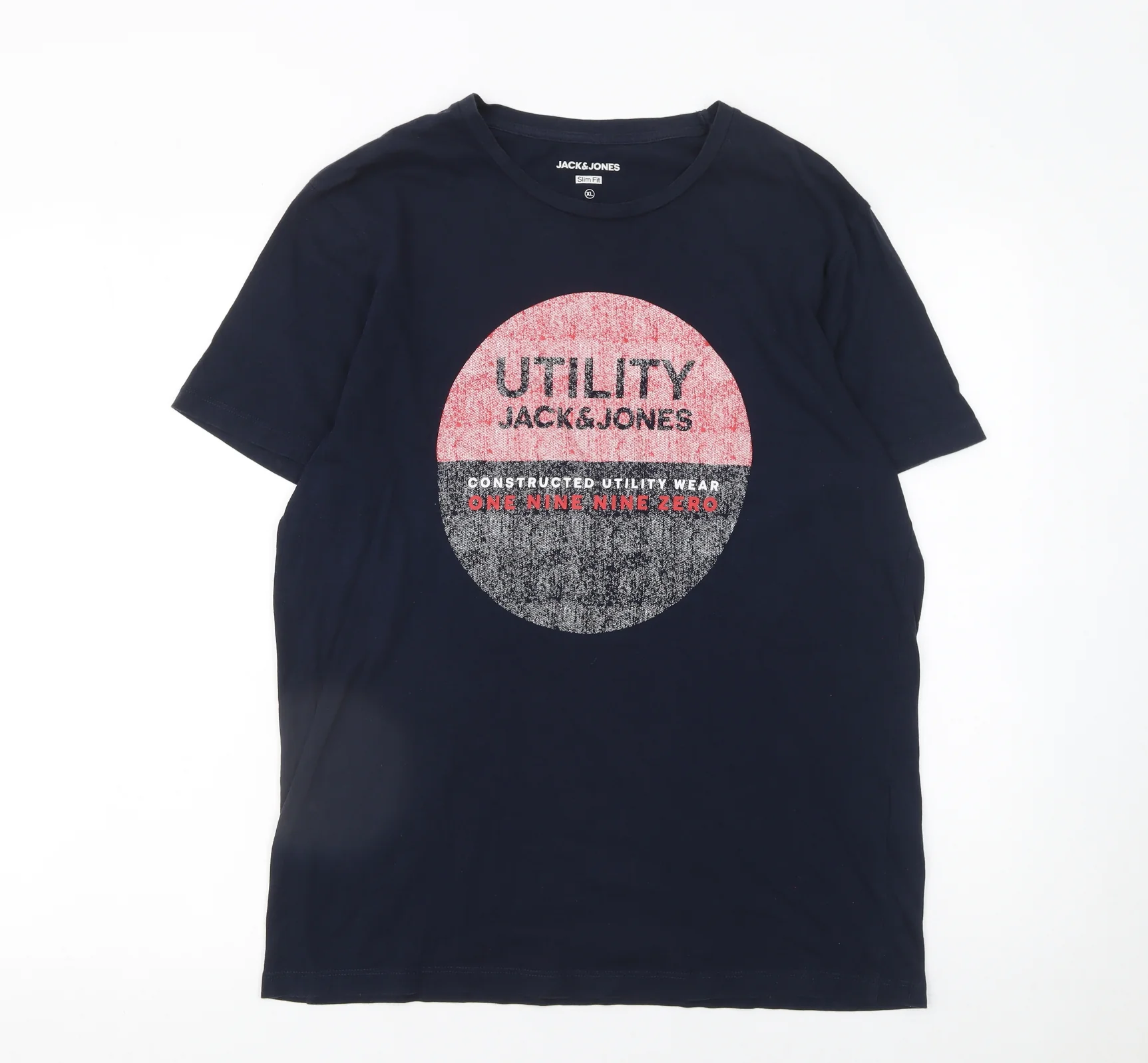 Jack & Jones Men’s Blue Utility Graphic Slim Fit T-Shirt XL