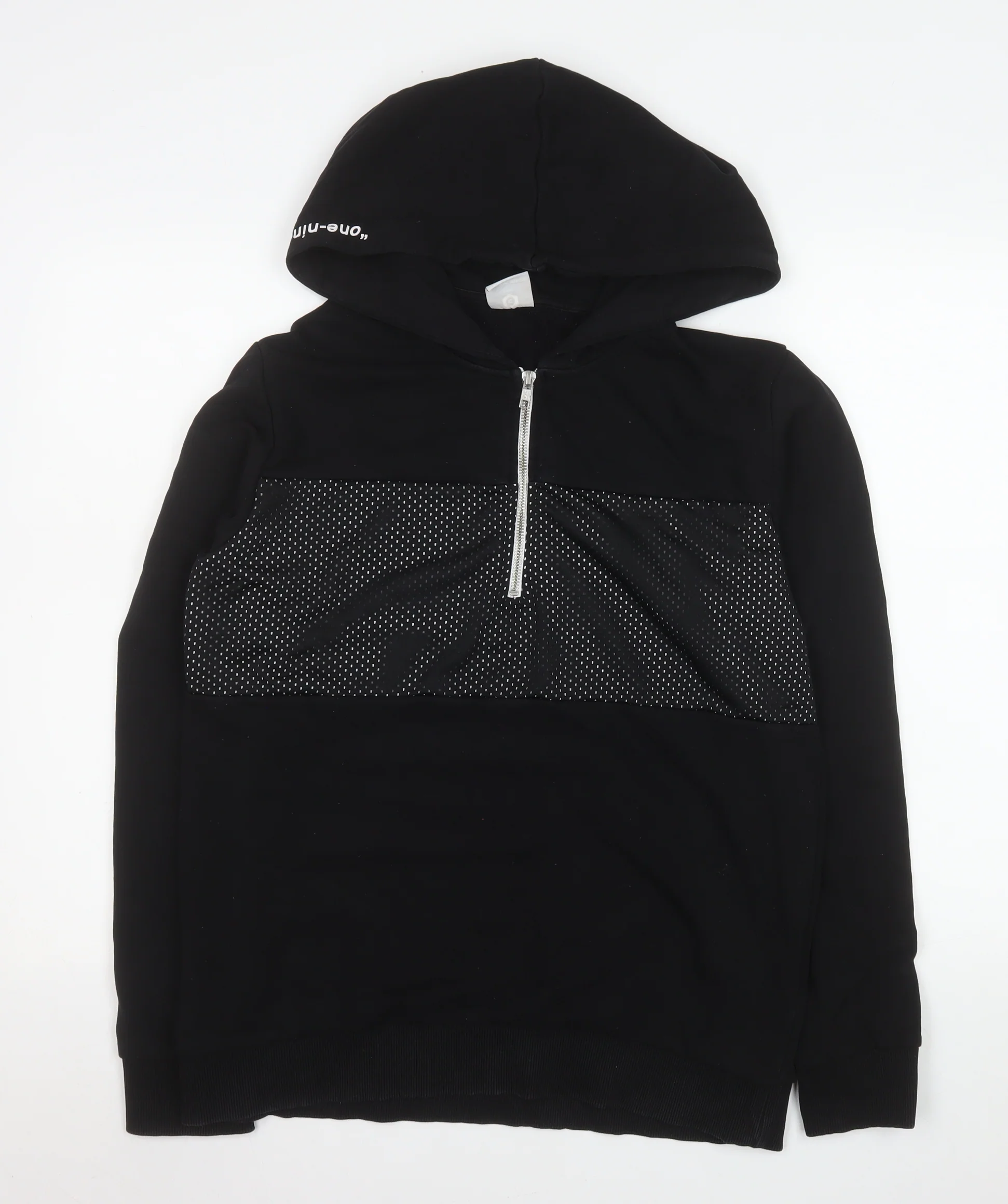 Jack & Jones Men's Black L Hooded 1/4 Zip Basic Jacket