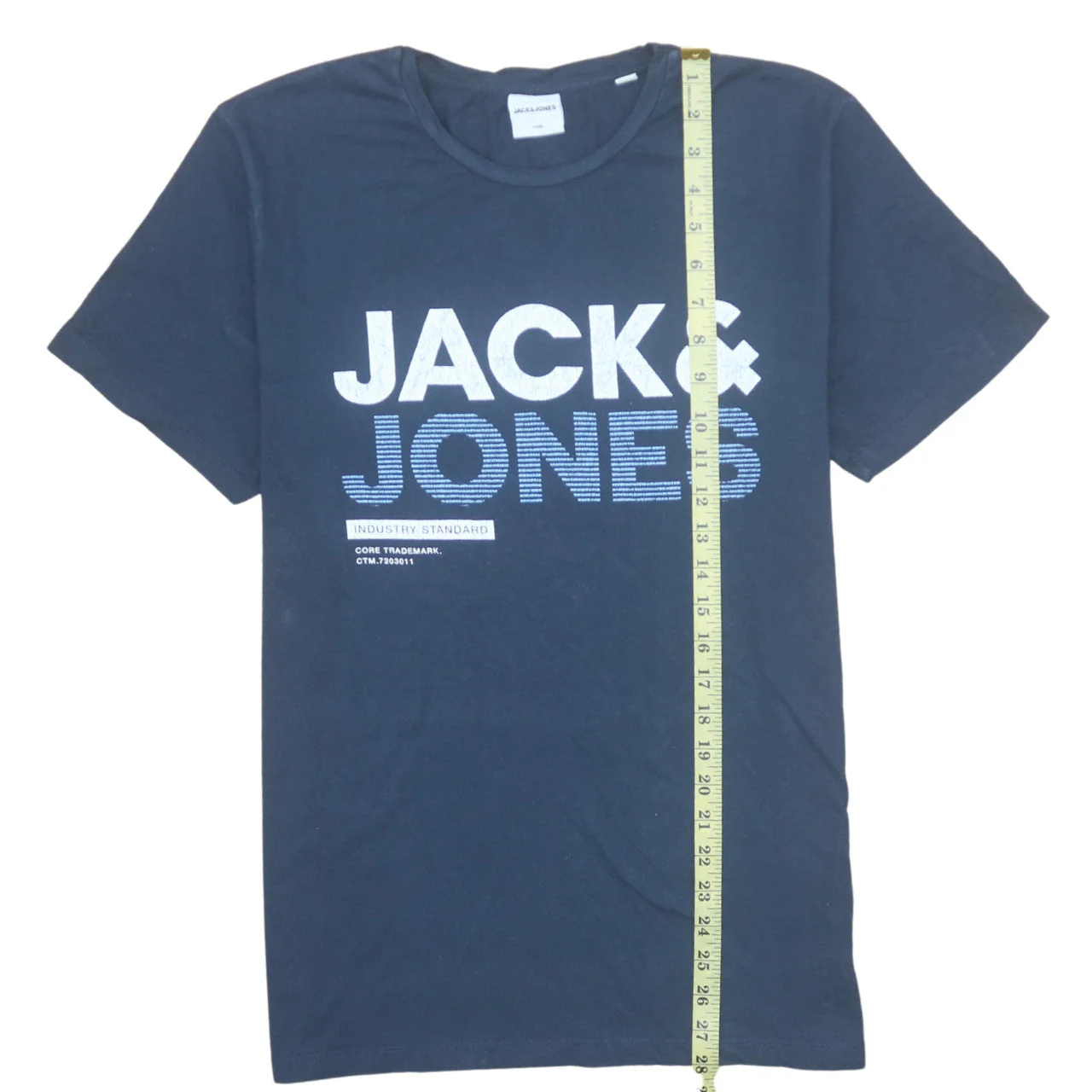 Jack & Jones Men's Blue Logo Graphic Cotton T-Shirt Size M - Image 3