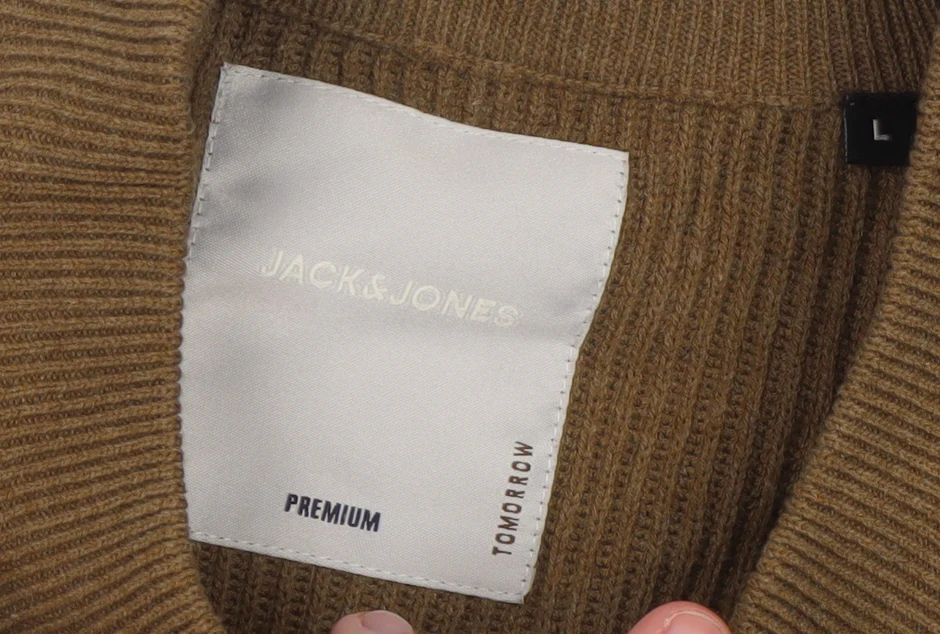 Jack & Jones Men's Brown Knit Crew Neck Pullover Jumper Size L - Image 4