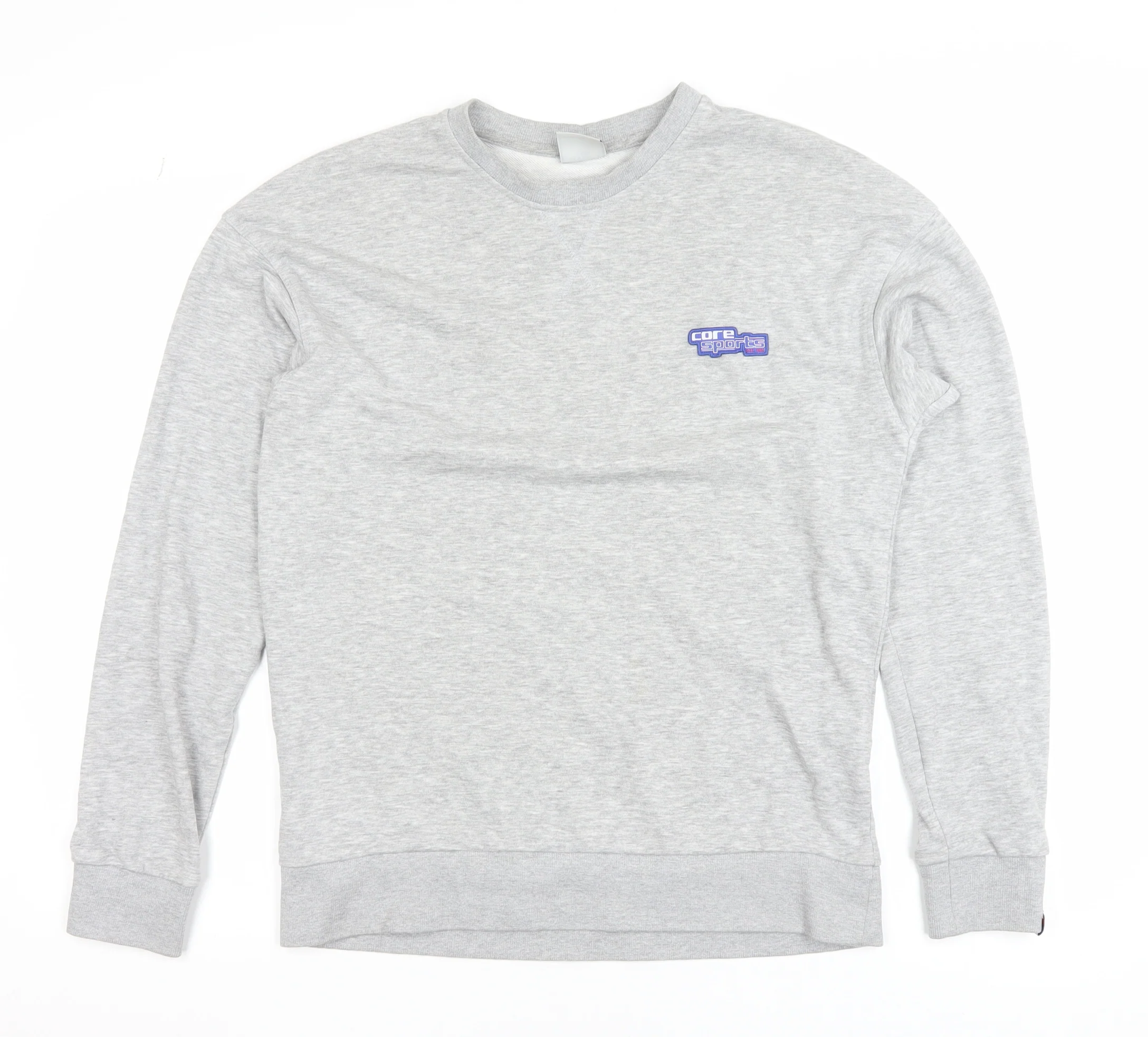 Jack & Jones Mens Grey Core Logo Pullover Sweatshirt Size S