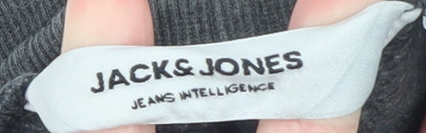 Jack & Jones Men's Grey Jogger Sweatpants M Elastic Waist Comfort - Image 4