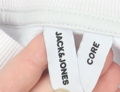 Jack & Jones Men's White Crew Neck Graphic Sweatshirt Size M - Image 4