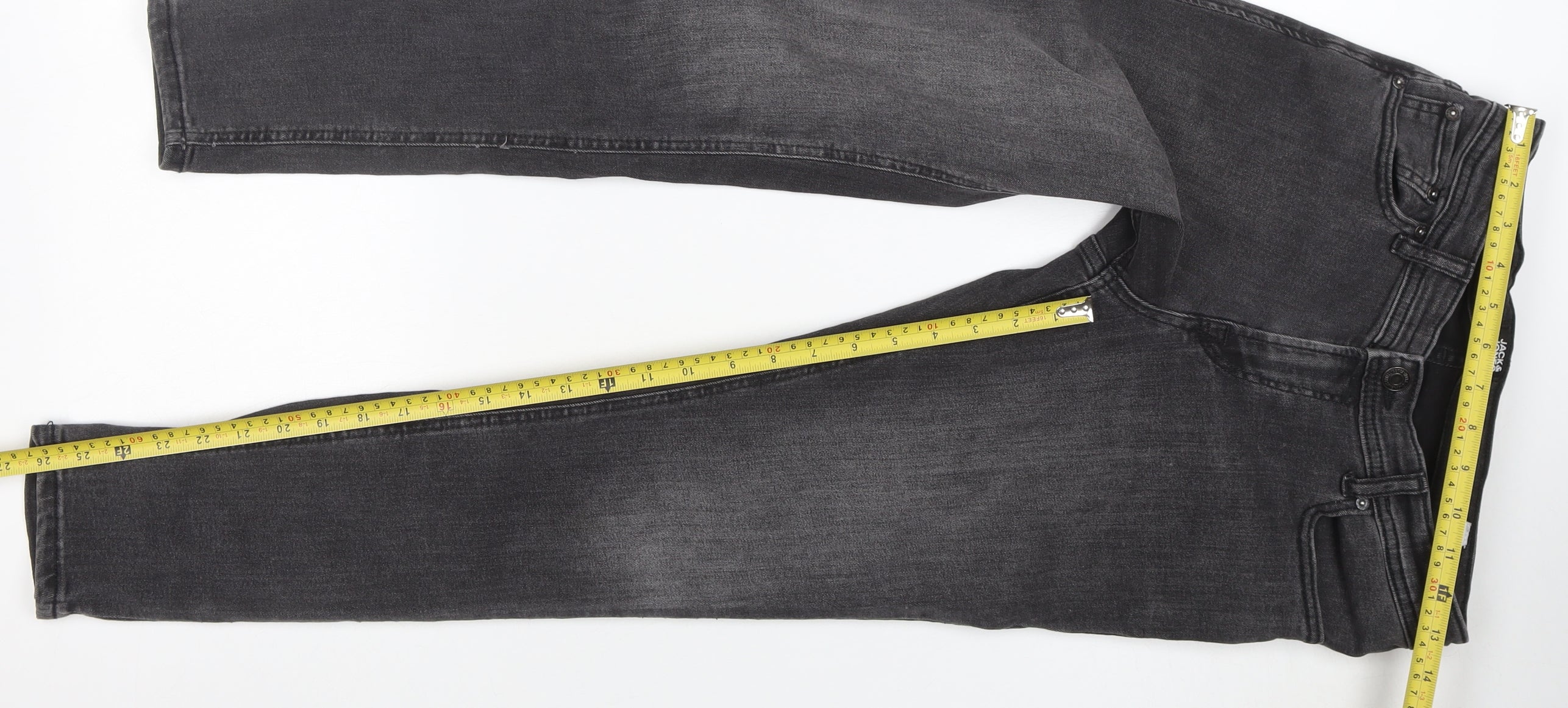 Jack & Jones Unisex Kids Black Skinny Jeans 13 Years Stretch Denim - Image 4