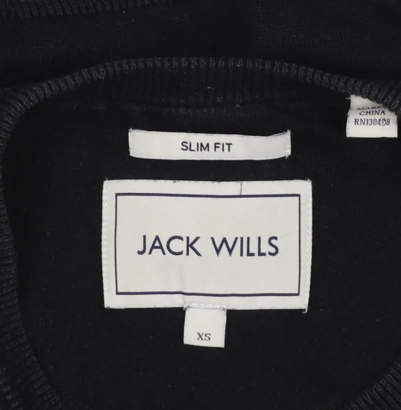 Jack Wills Men’s Black Slim Fit Cotton Wool Crew Neck Jumper XS - Image 4