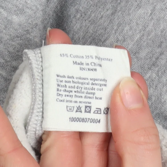 Jack Wills Men’s Grey Full Zip Hoodie M Cotton Blend - Image 5