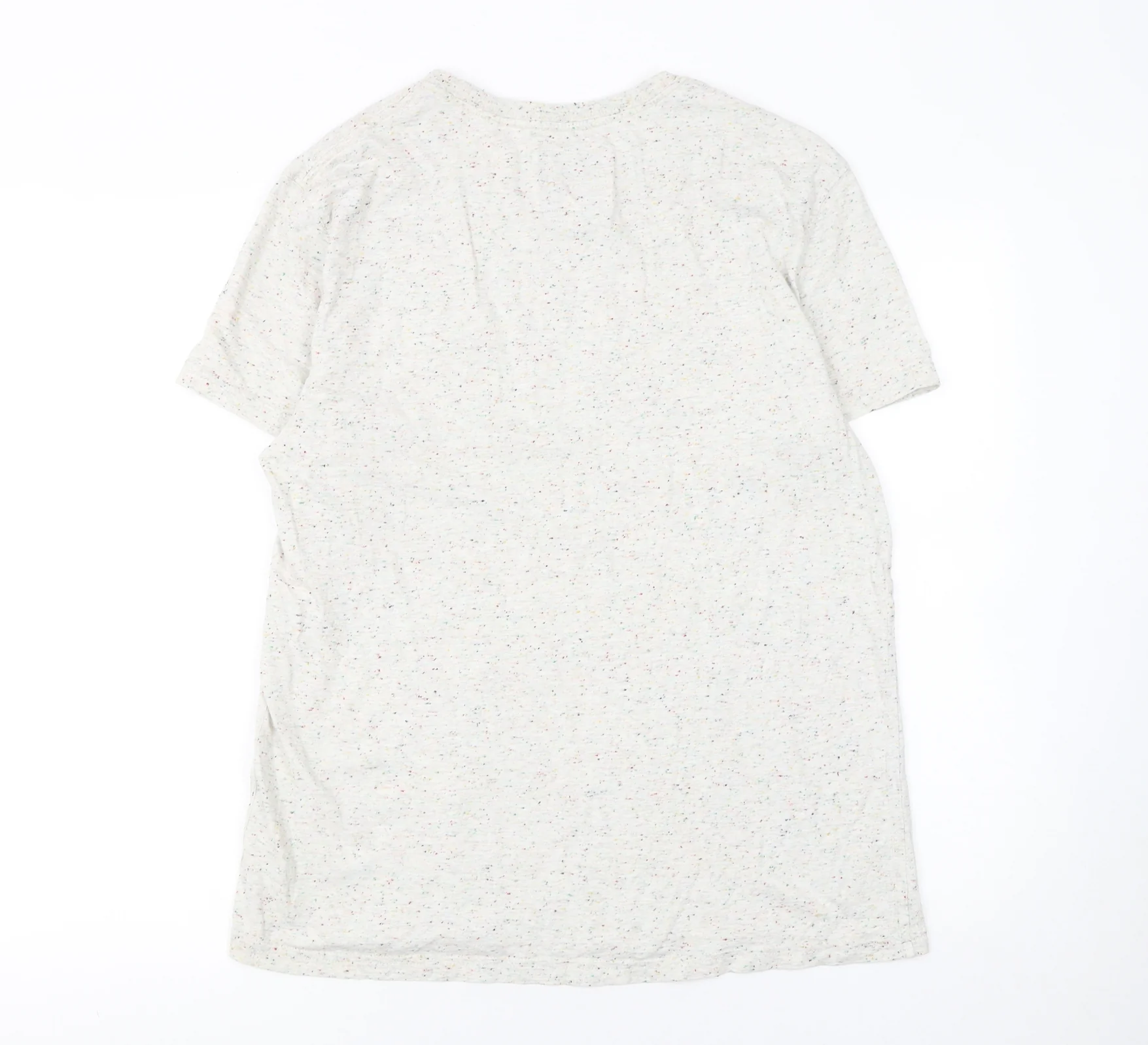 Jack Wills Men's Beige Speckled Slim Fit Crew Neck T-Shirt L - Image 3