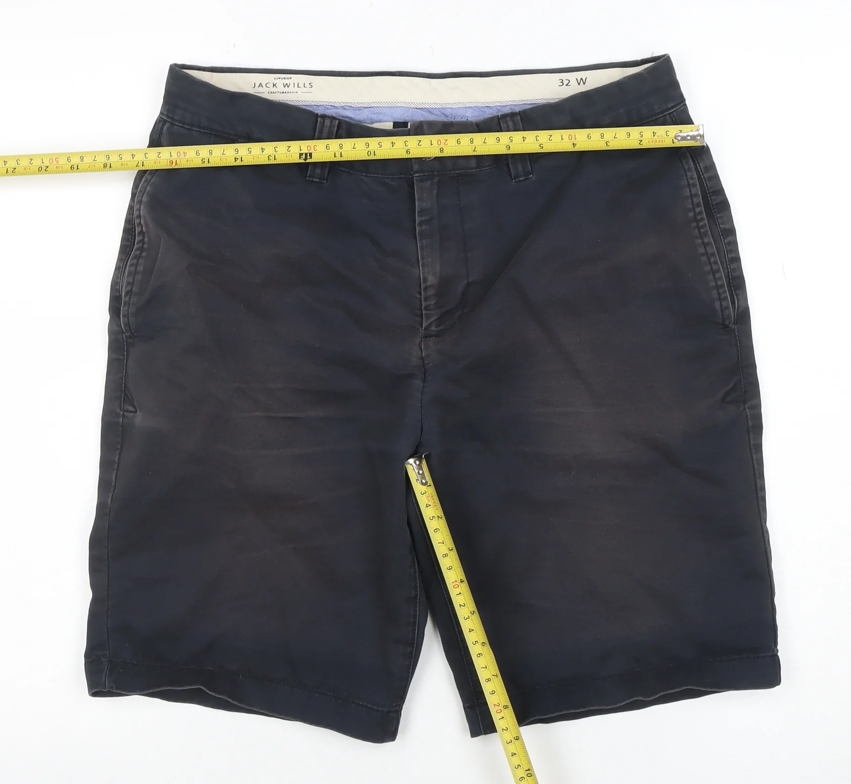 Jack Wills Men's Blue 32W Chino Shorts Cotton Casual - Image 2