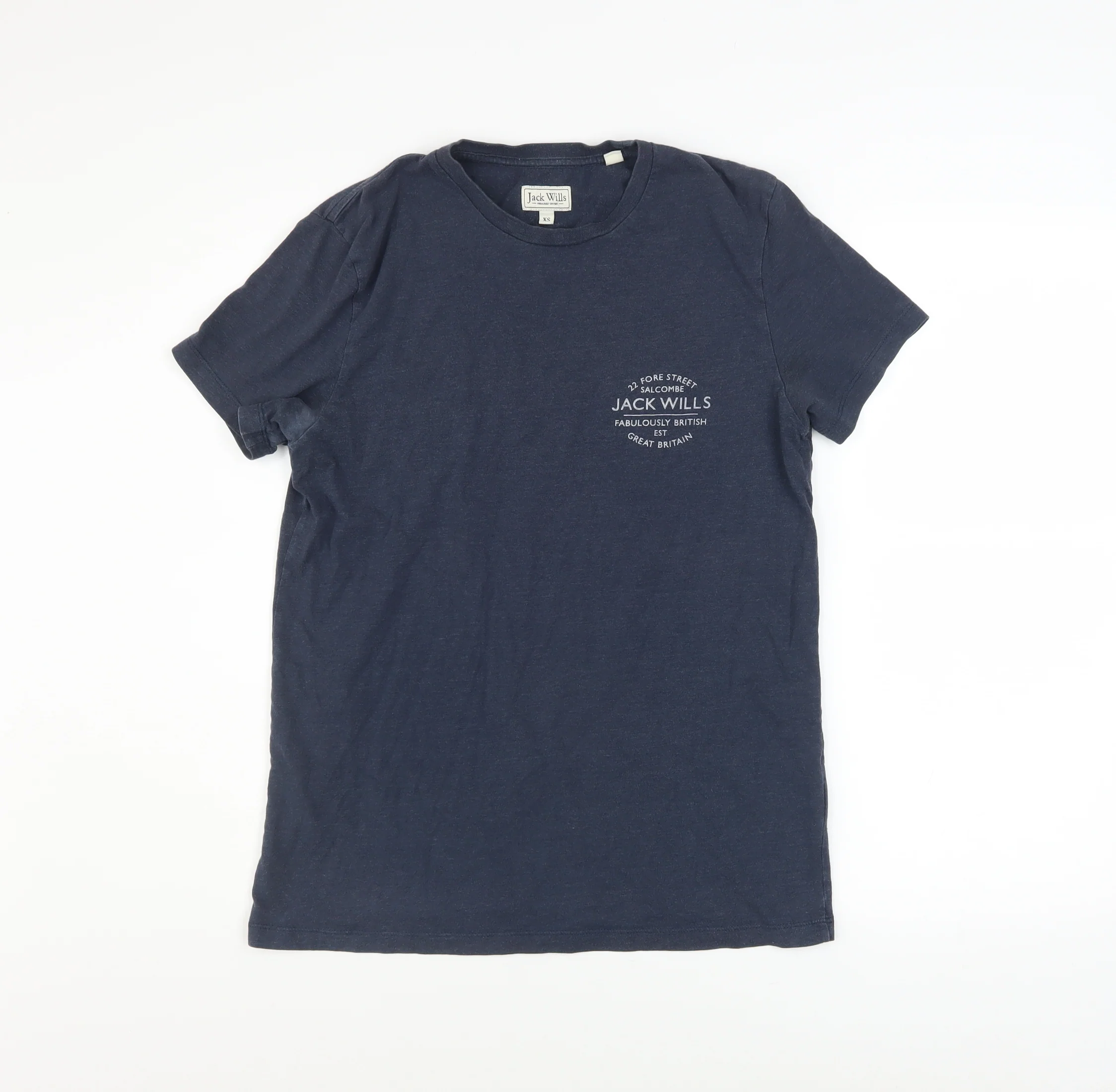 Jack Wills Men's Blue XS Crew Neck Short Sleeve Cotton T-Shirt