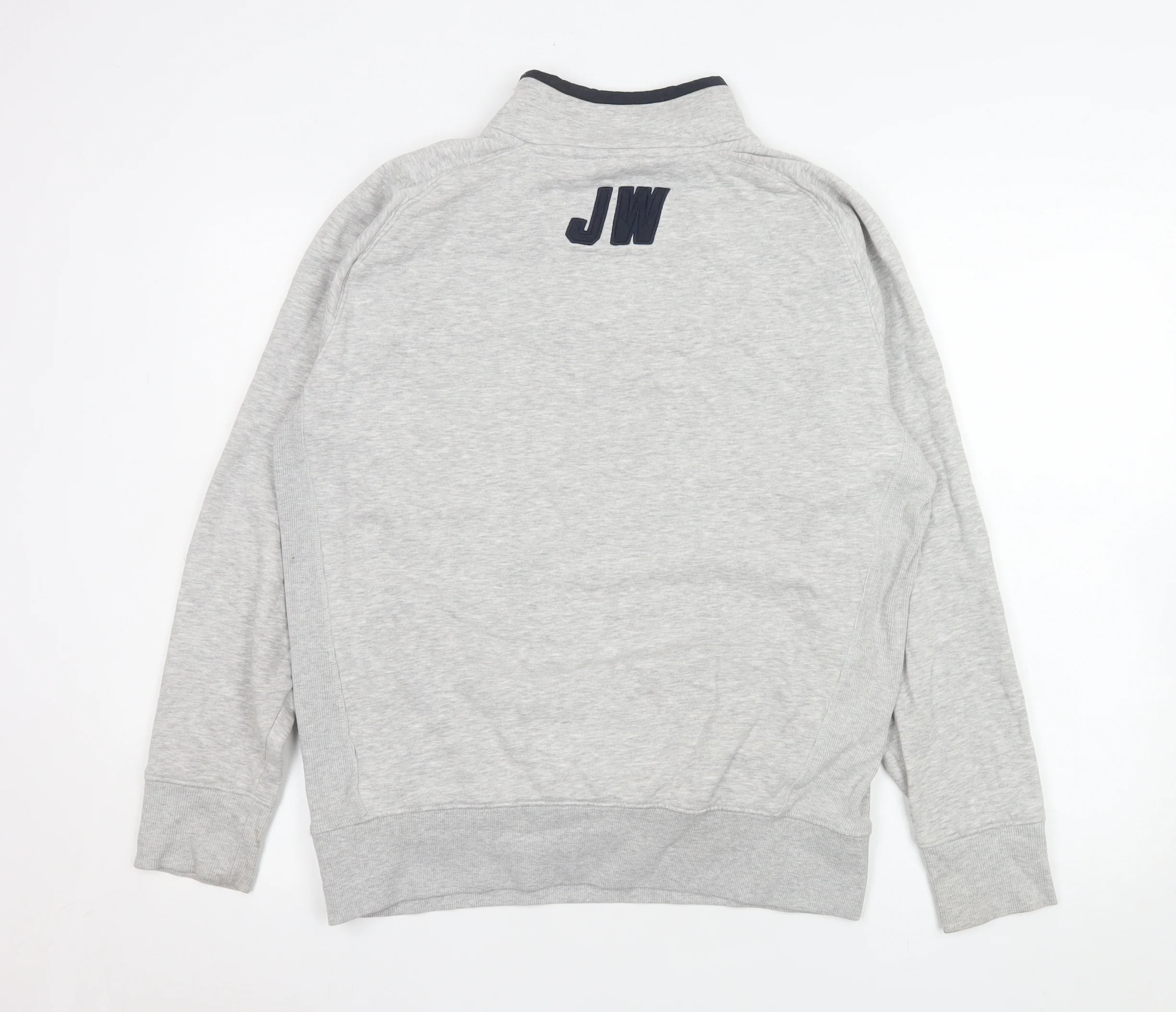 Jack Wills Mens Grey 1/4 Zip Sweatshirt Size S Cotton Blend - Image 3