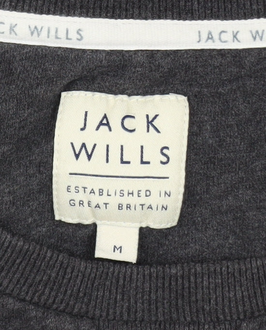 Jack Wills Men's Grey Cotton Crew Neck Pullover Sweatshirt M - Image 4