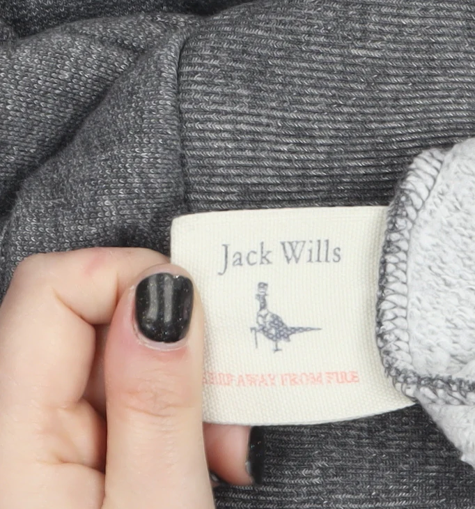 Jack Wills Men's Grey Full Zip Hoodie Sweatshirt Size M - Image 5