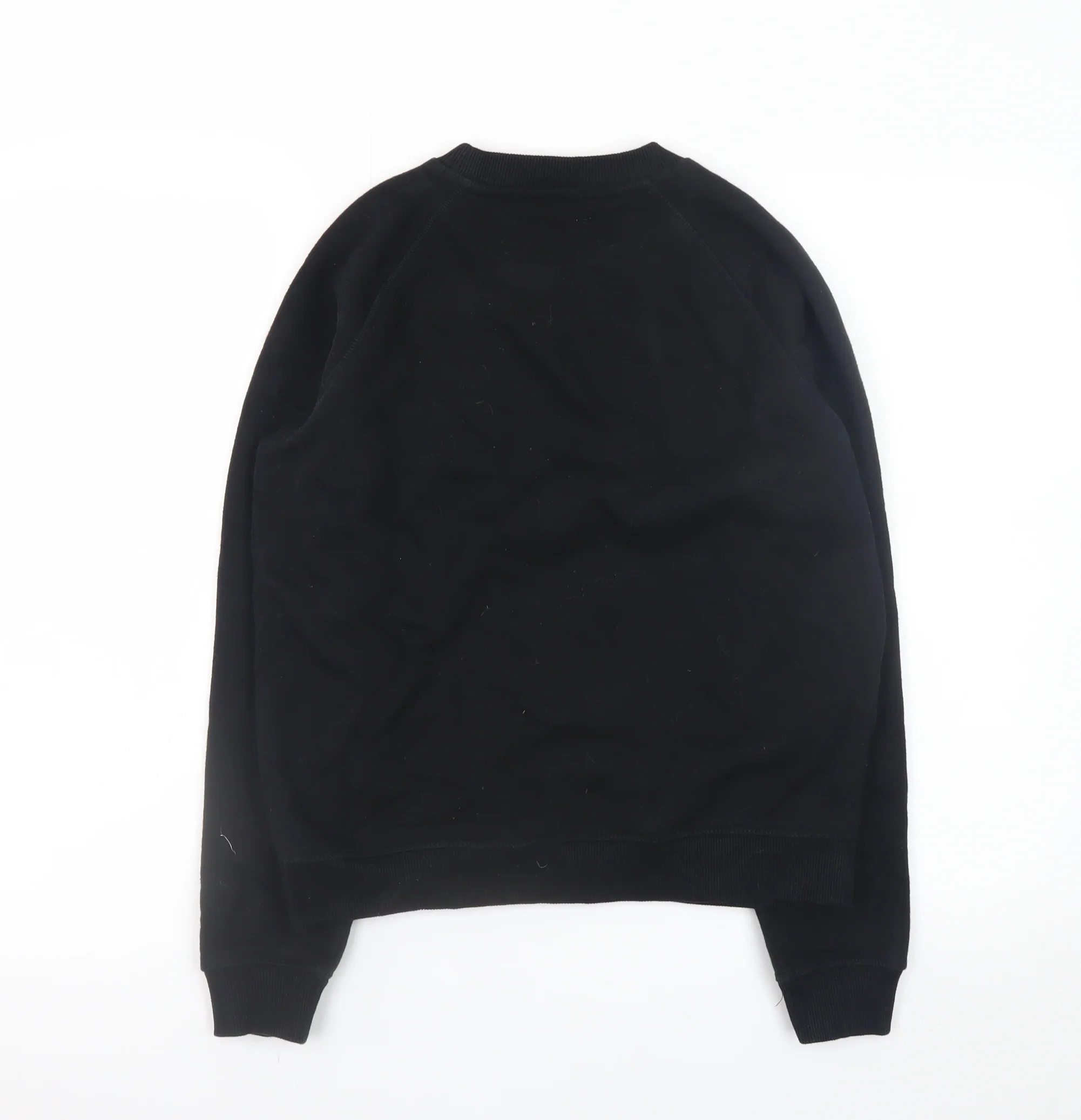 Jack Wills Womens Black Cotton Crew Neck Sweatshirt Size 8 - Image 3