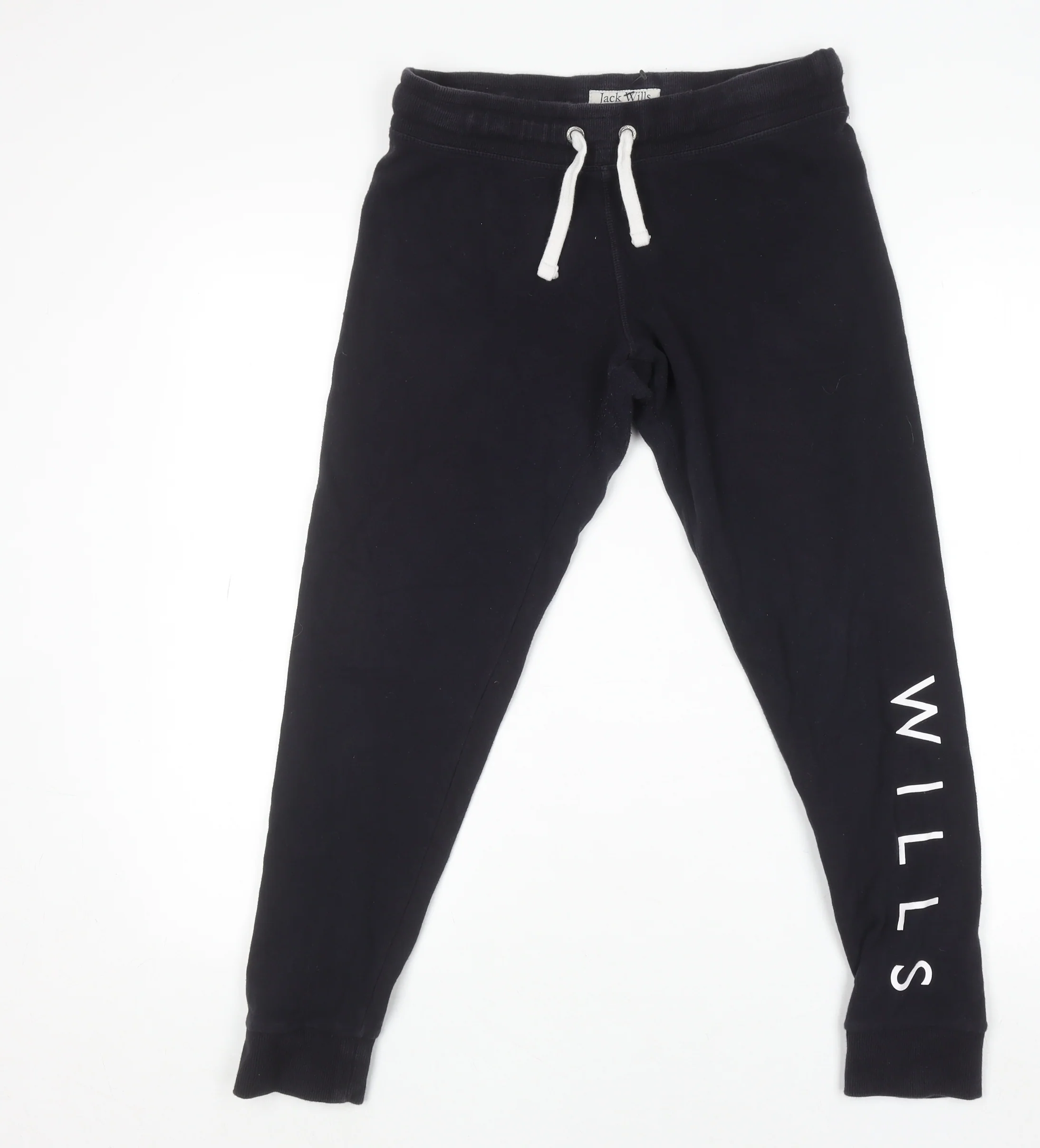 Jack Wills Women's Black Jogger Sweatpants UK 12 Cotton Blend