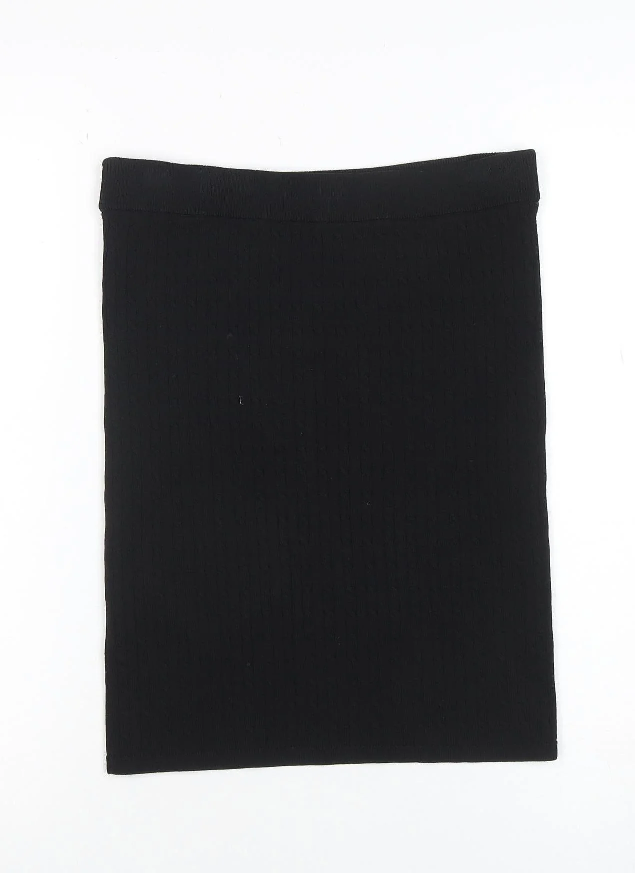 Jack Wills Women's Black Knit Stretch Pencil Skirt Size 10 - Image 3