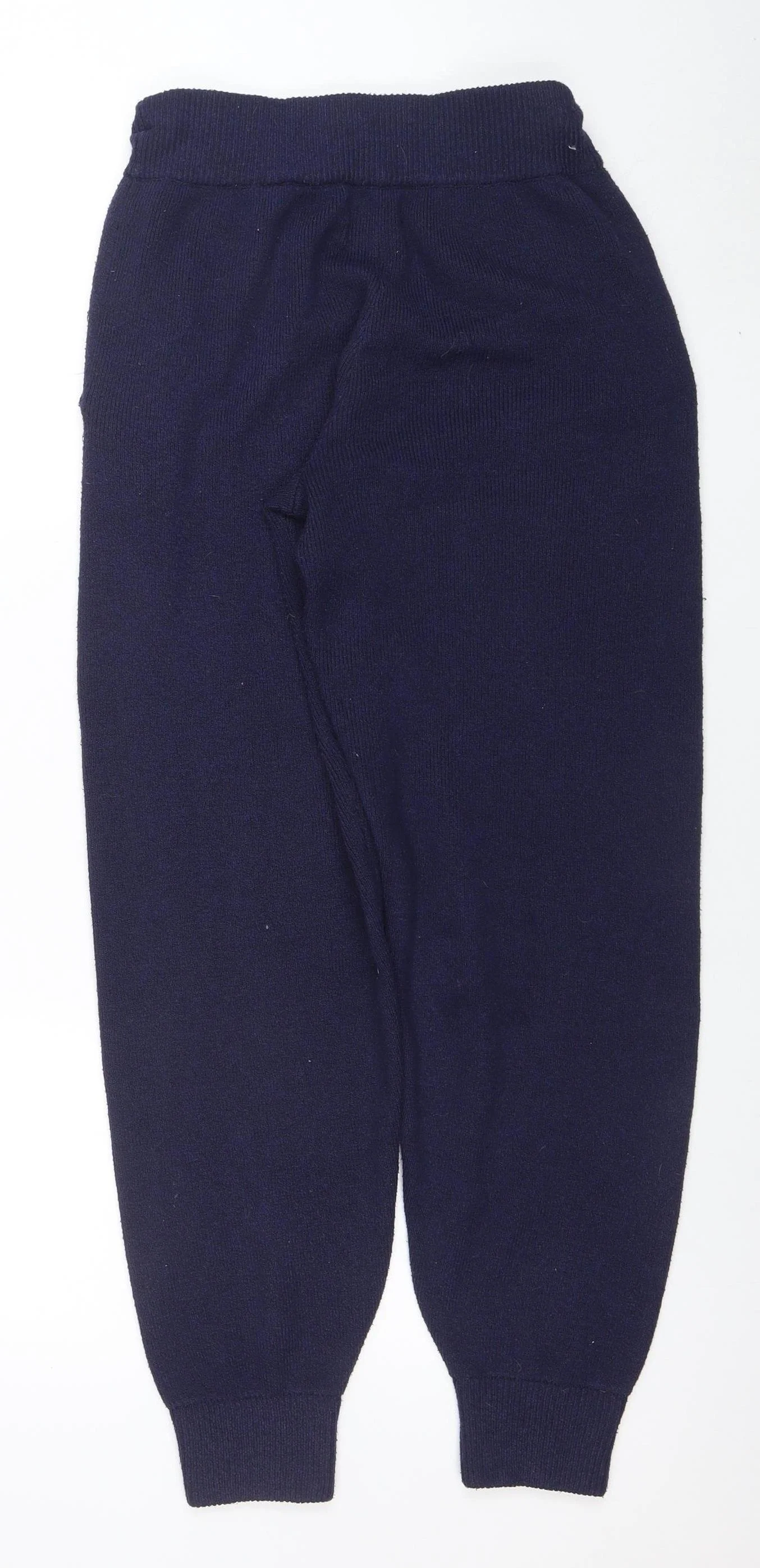 Jack Wills Womens Blue Knit Jogger Trousers Size 10 - Image 3