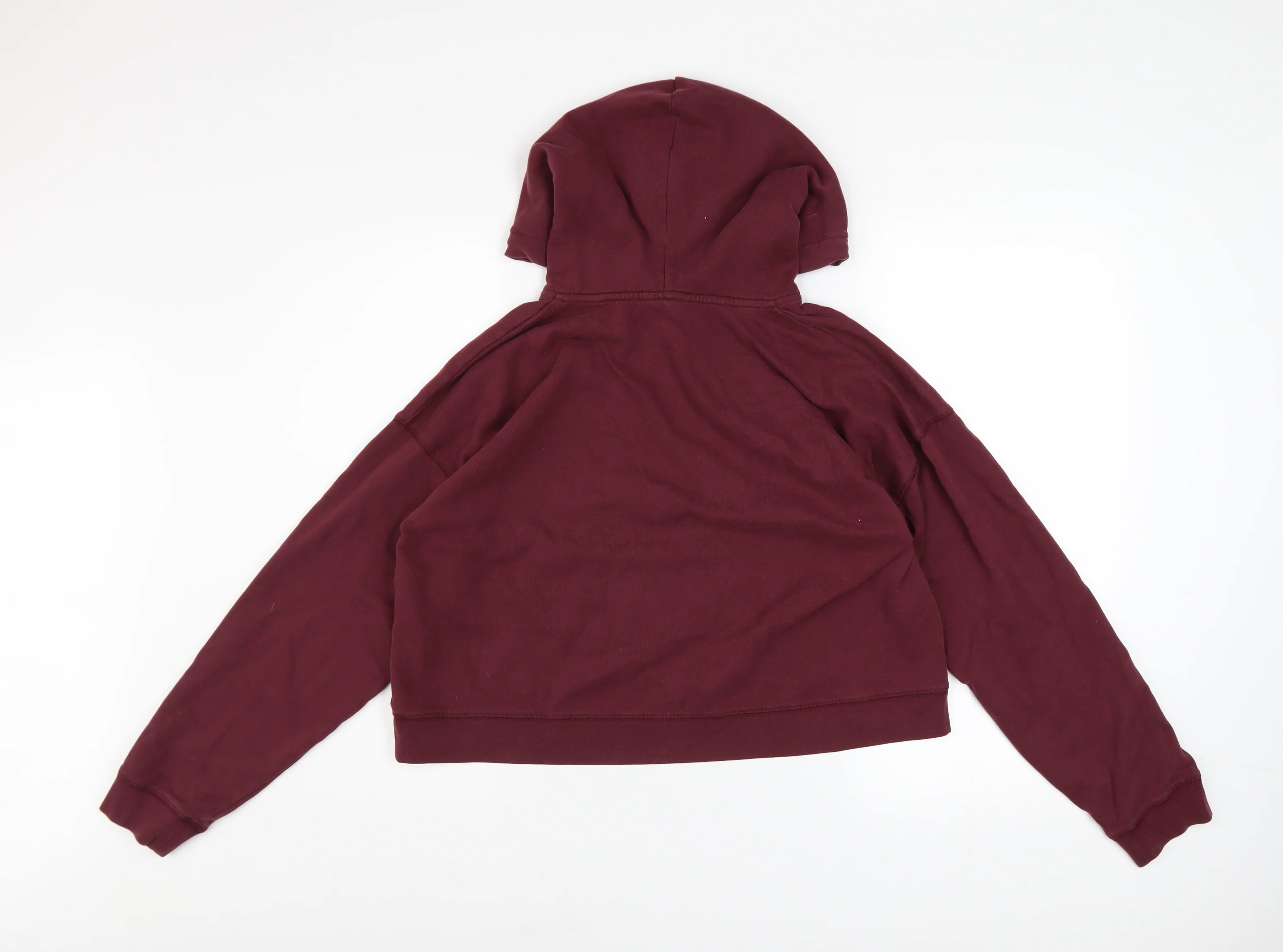 Jack Wills Womens Burgundy Pullover Hoodie UK 16 Cotton Blend - Image 3
