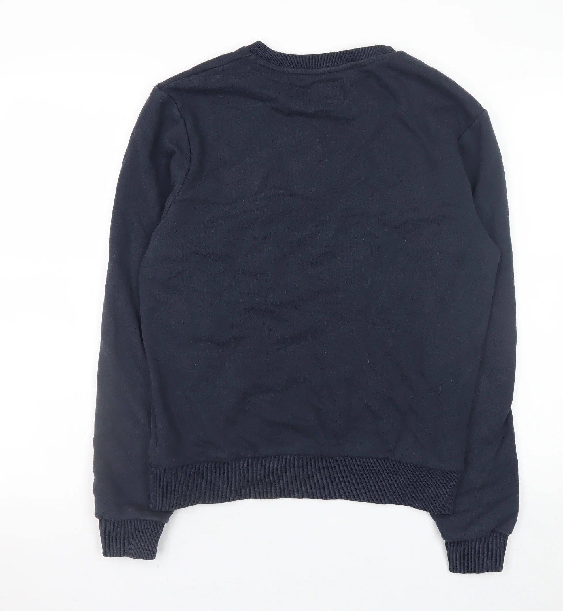 Jack Wills Women's Navy Blue Crew Neck Sweatshirt Small - Image 3