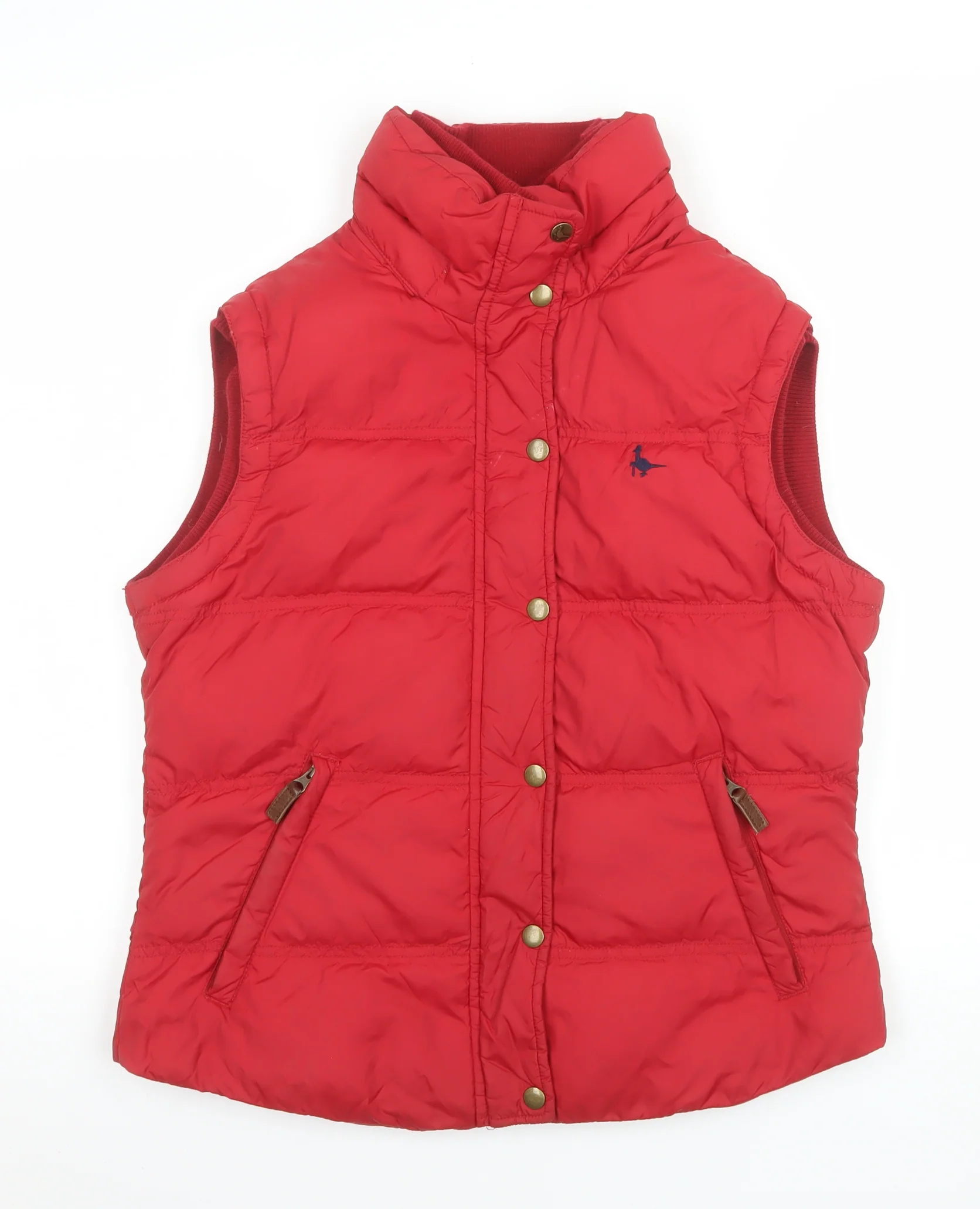 Jack Wills Womens Red Padded Bodywarmer Gilet UK 12