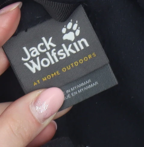 Jack Wolfskin Mens Black Fleece Full Zip Outdoor Jacket Size S - Image 6