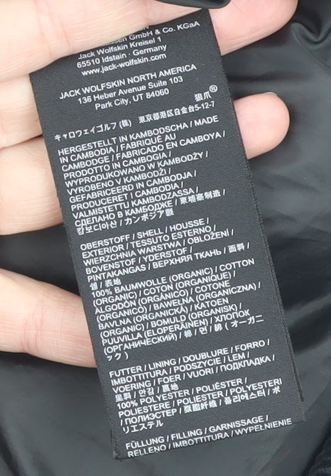 Jack Wolfskin Women Black Corduroy Puffer Jacket Size 10/12 - Image 6