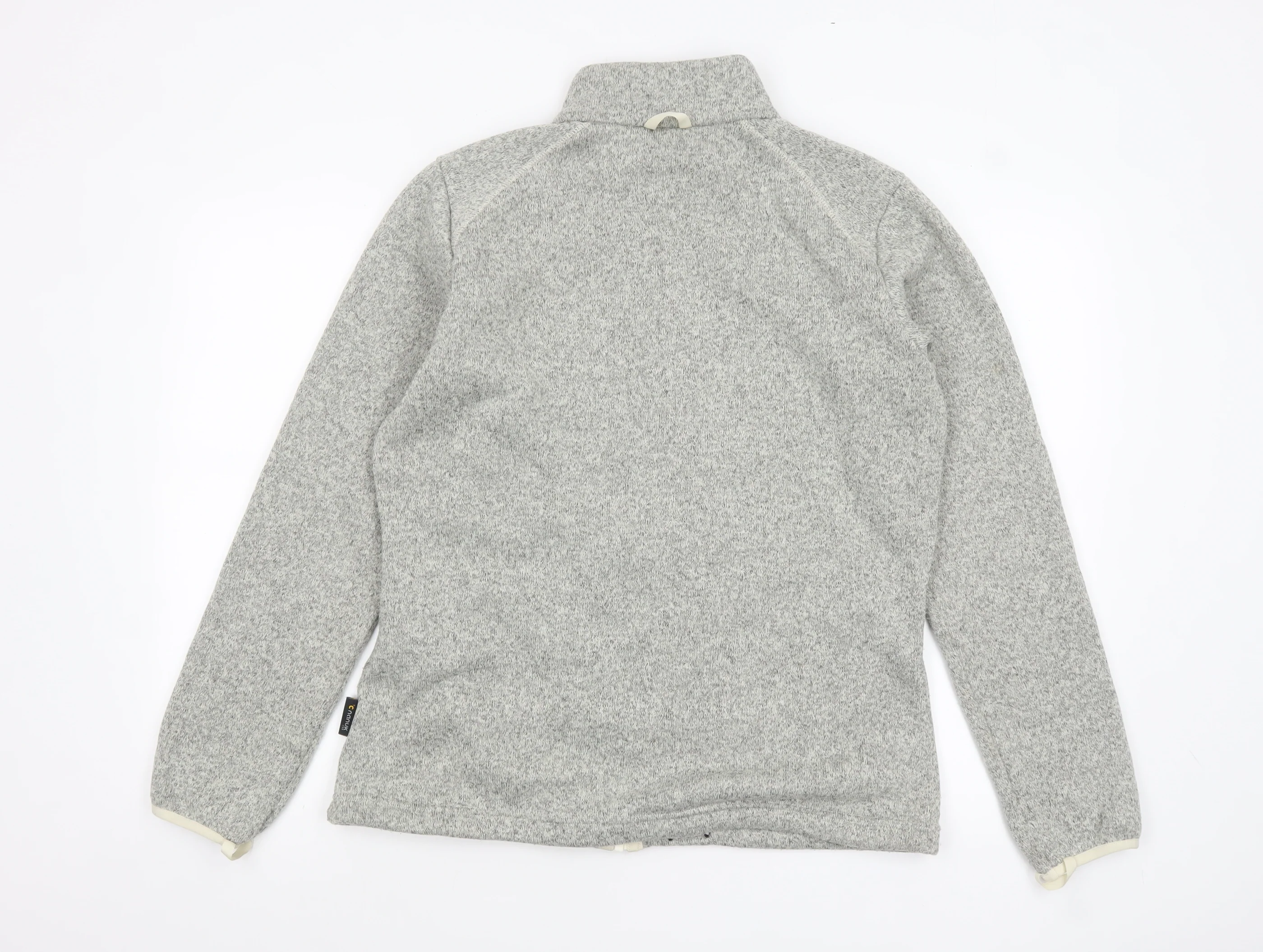 Jack Wolfskin Women Grey Fleece Full Zip Jacket Size 18 - Image 3
