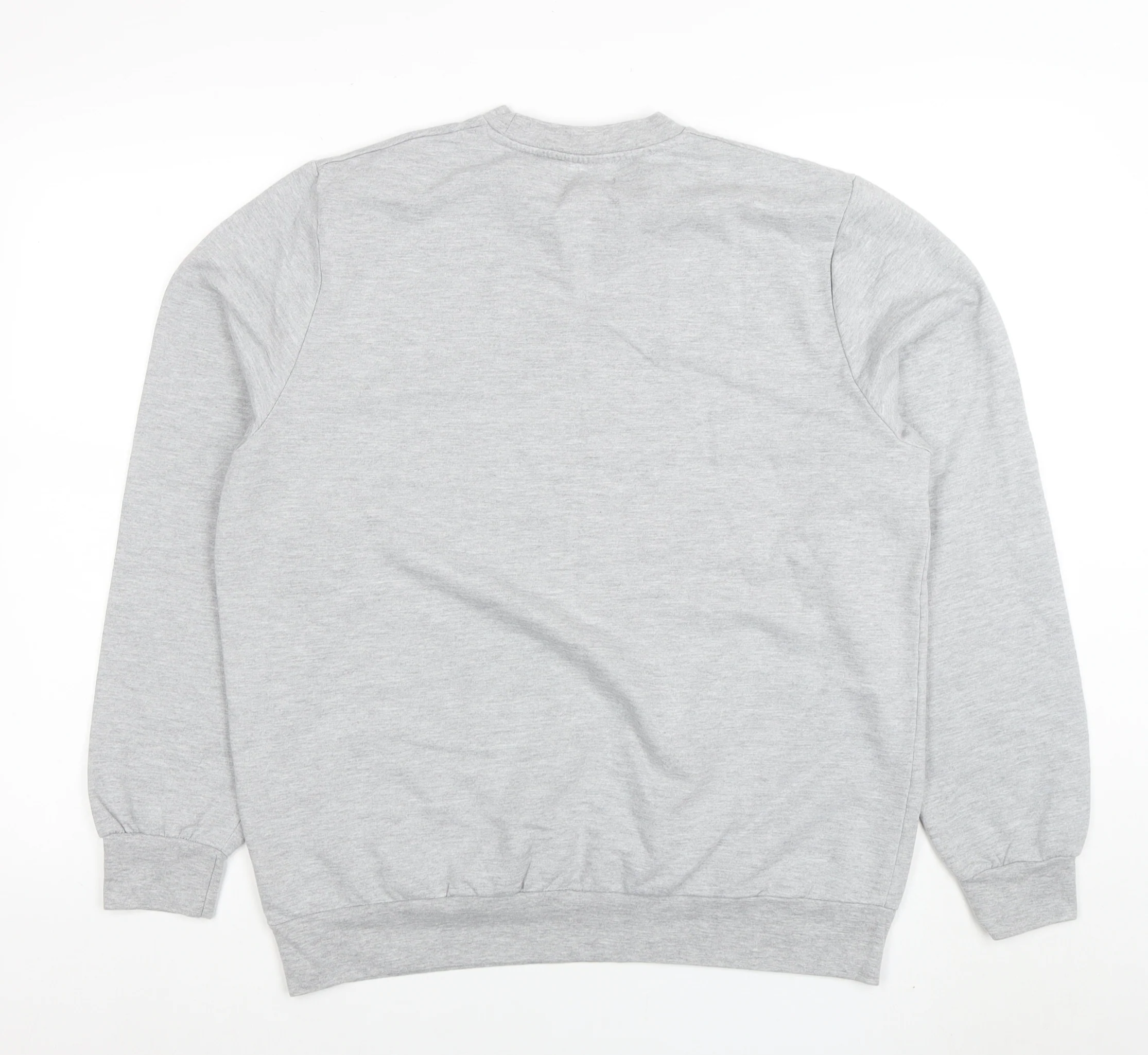 Jackamo Mens Grey L Jersey Cotton Blend Crew Neck Sweatshirt - Image 3