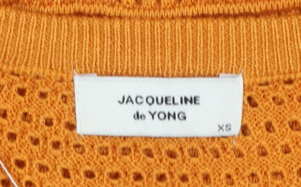 Jacqueline de Yong Women’s Orange Knit Tank Top XS - Image 4